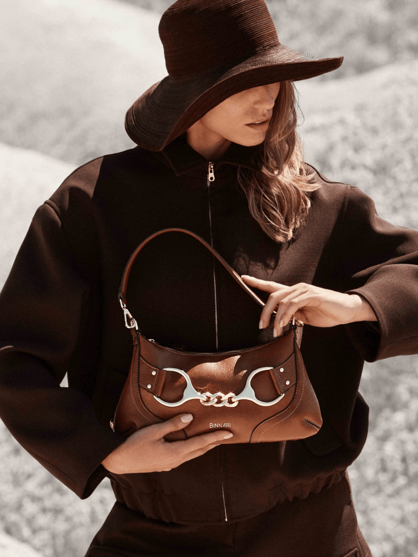 Binnari - Fanny Small Tan Shoulder Bag