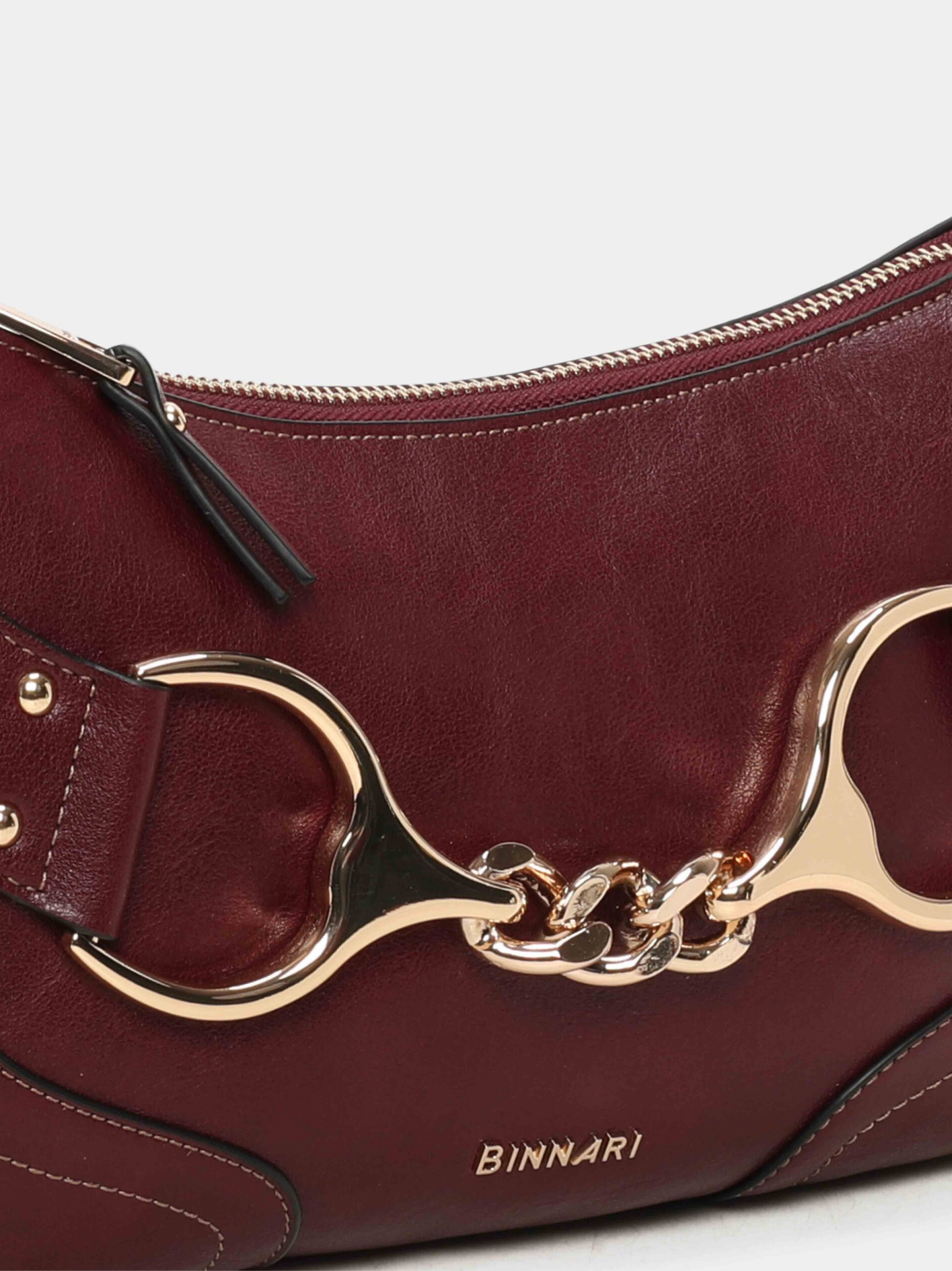 Binnari - Fanny Small Bordeaux Shoulder Bag