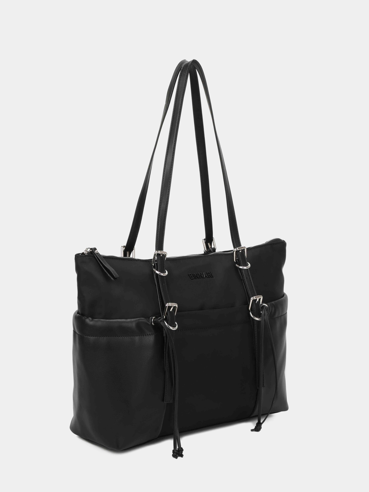 Binnari - Elodi Black Large Shopper Tote Bag