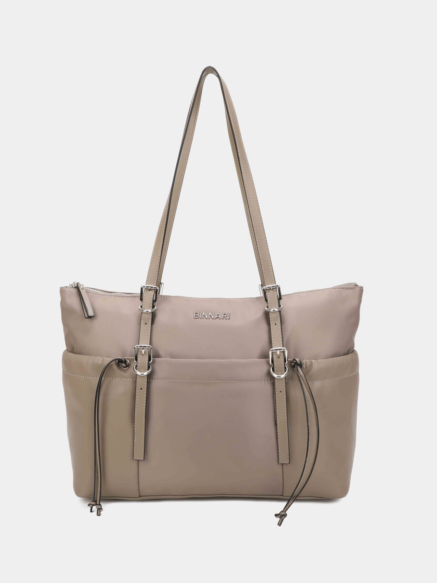 Binnari - Elodi Taupe Large Shopper Tote Bag
