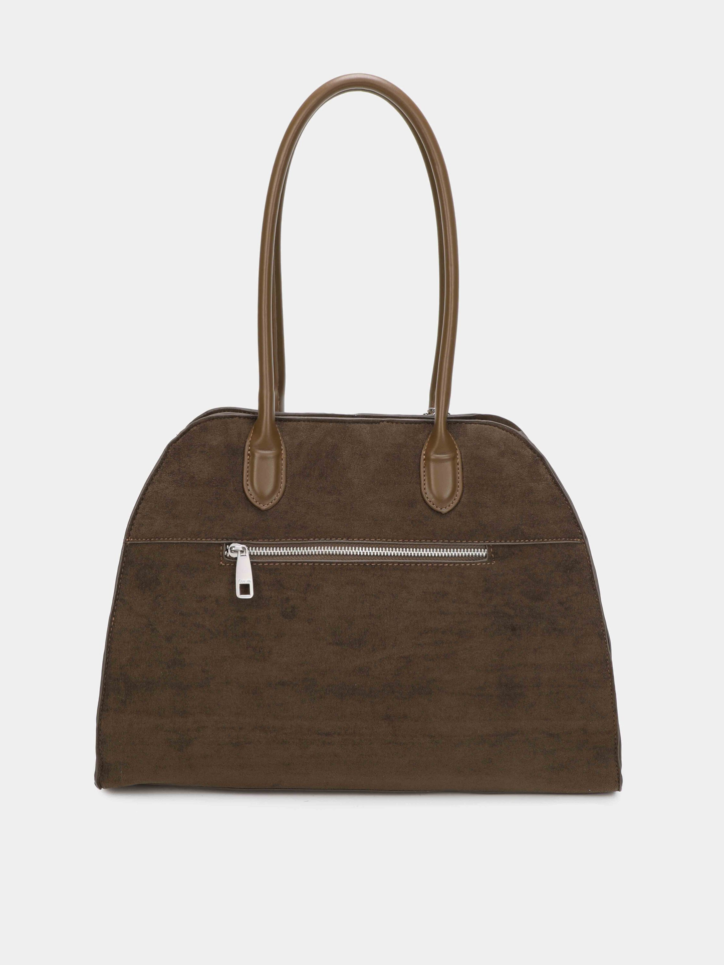 Binnari - Glen Khaki  Suede Large Two Handle Bag