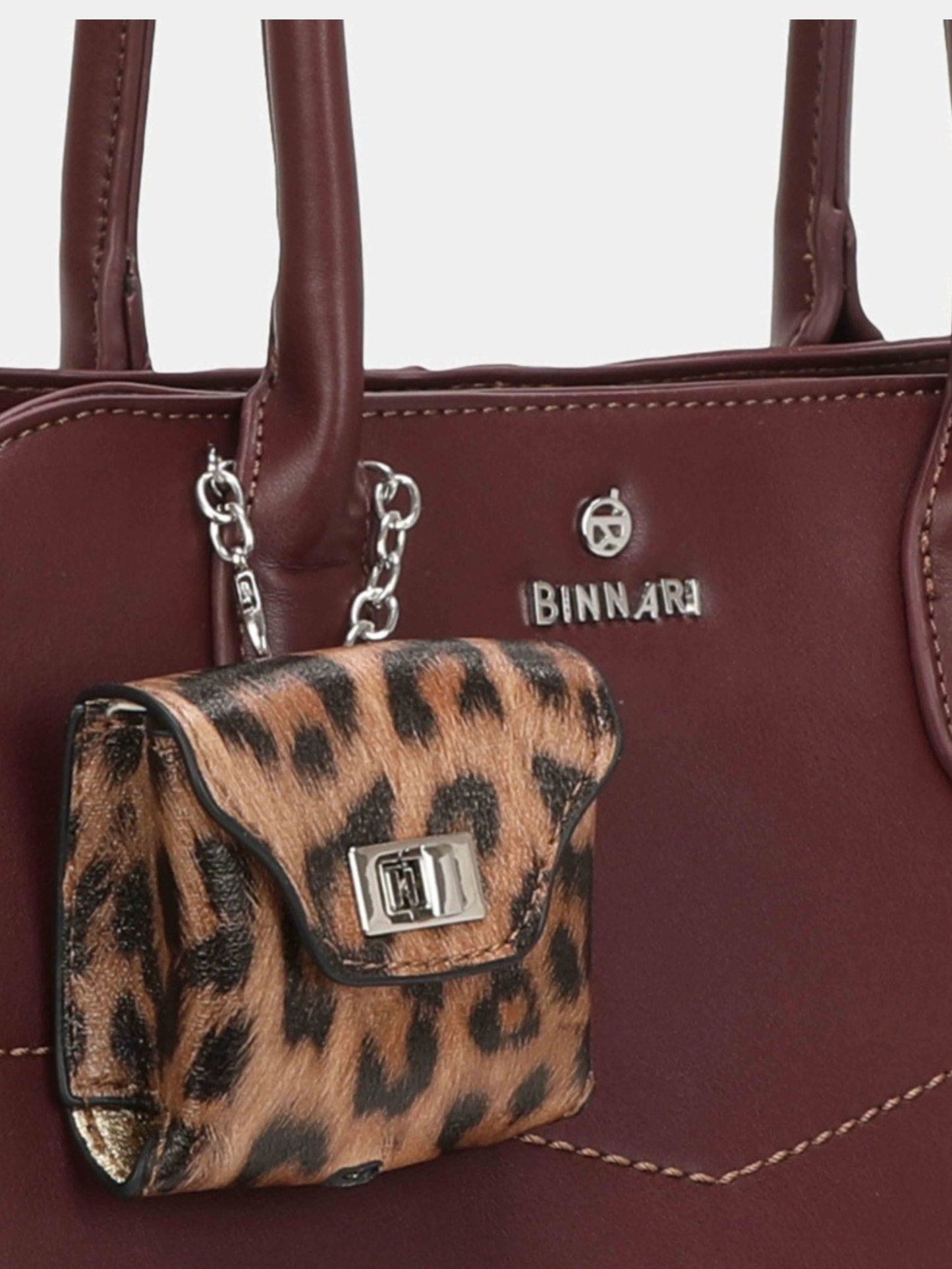 Binnari - Glen Bordeaux Large Two Handle Bag