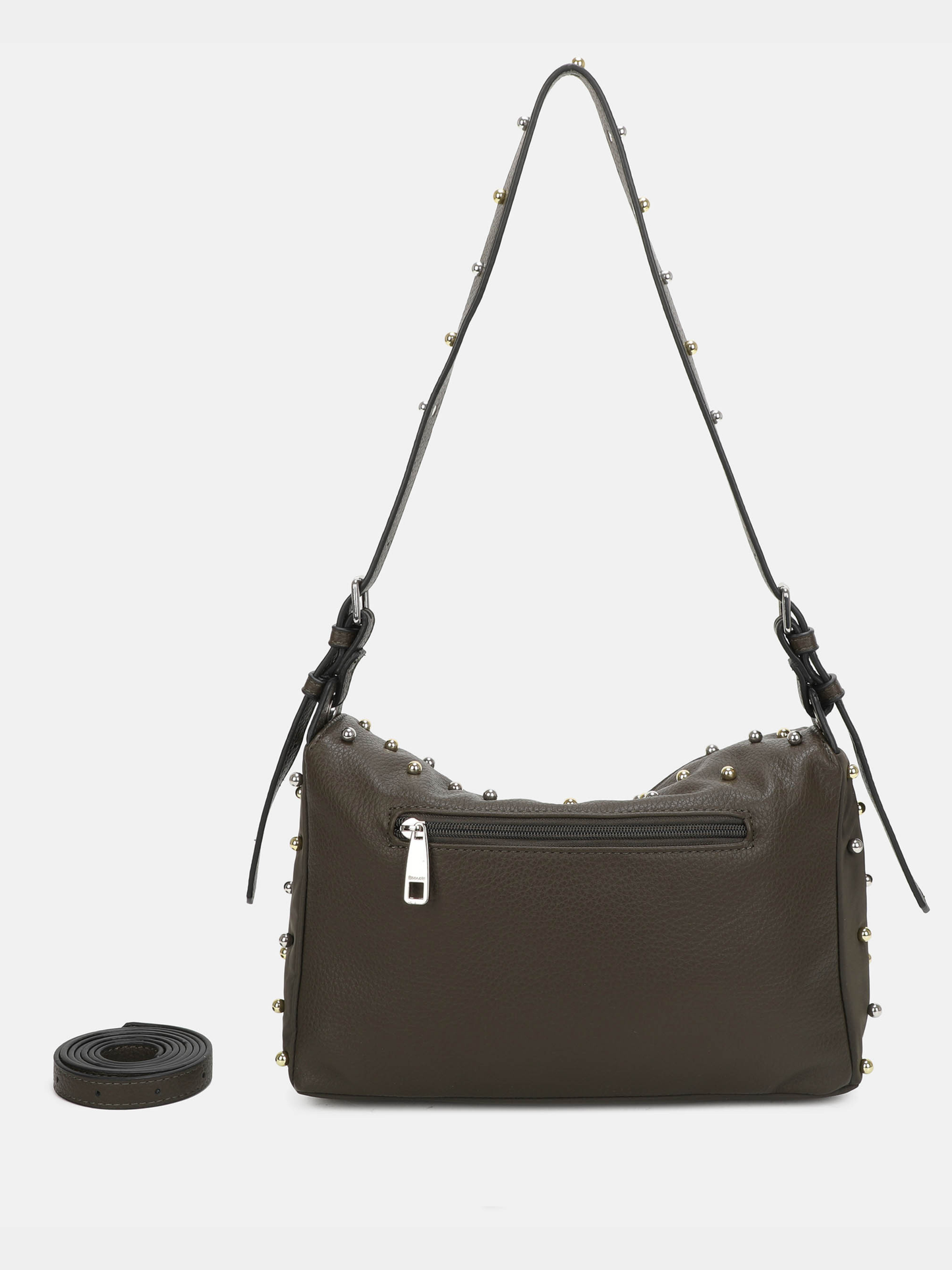 Binnari - Genie Khaki Stud Shoulder Bag
