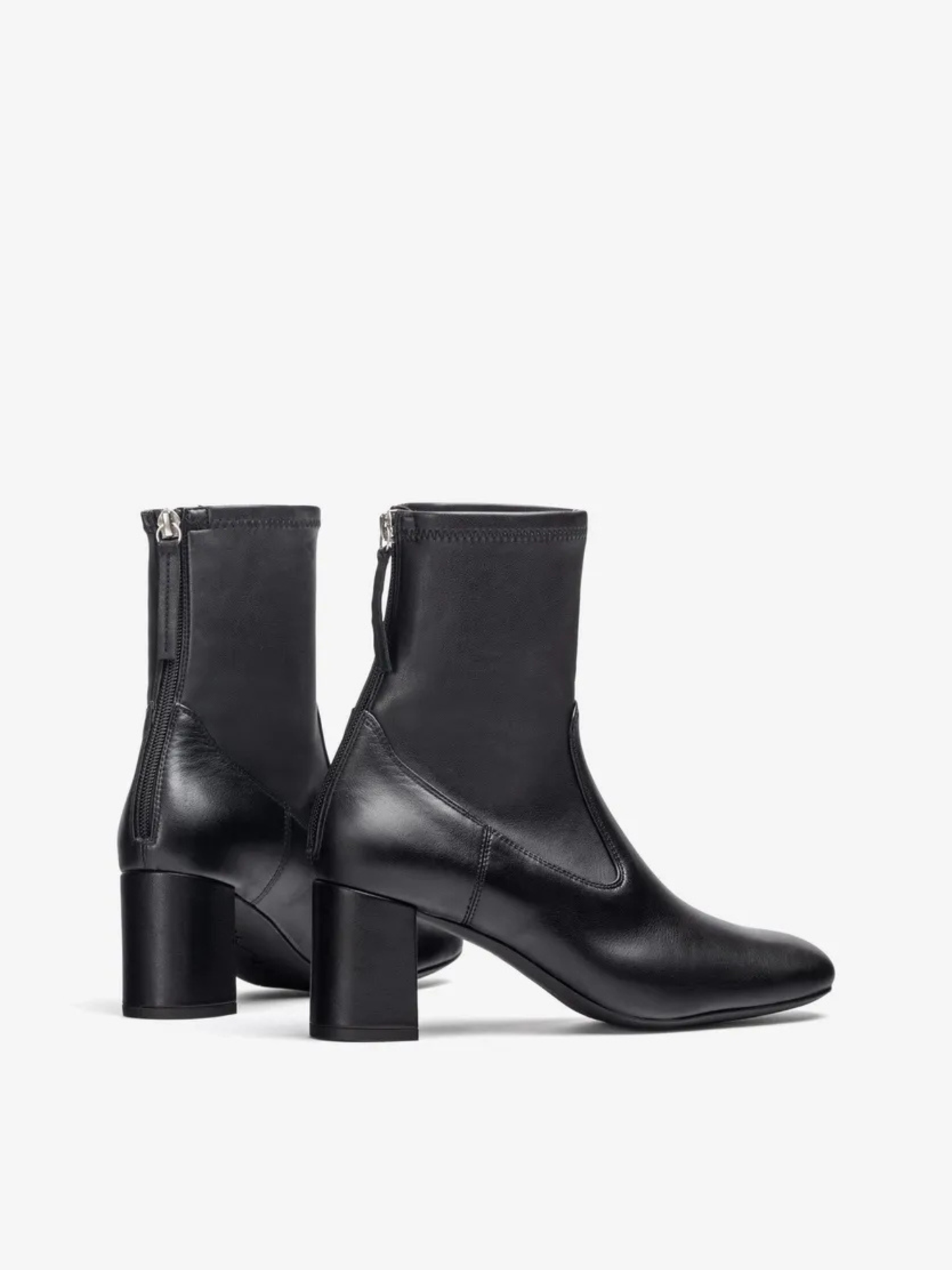 Unisa - Black Leather Block Heel Boot
