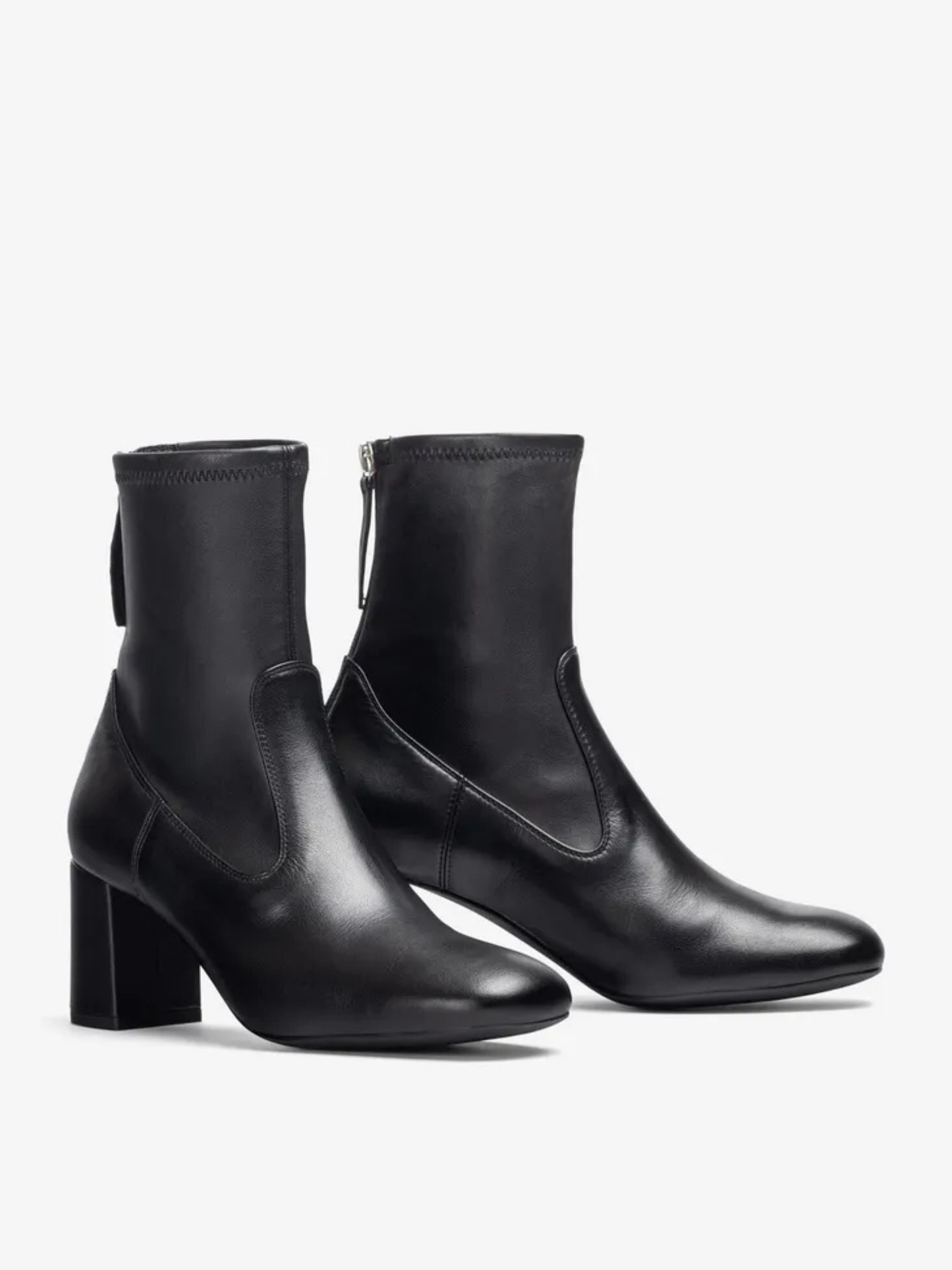 Unisa - Black Leather Block Heel Boot
