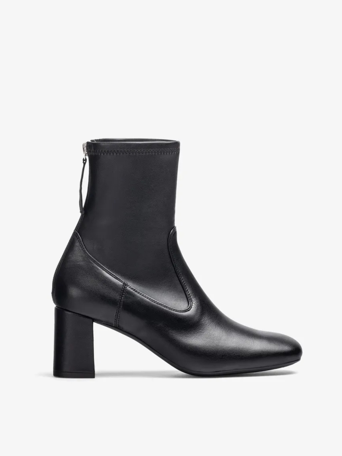 Unisa - Black Leather Block Heel Boot