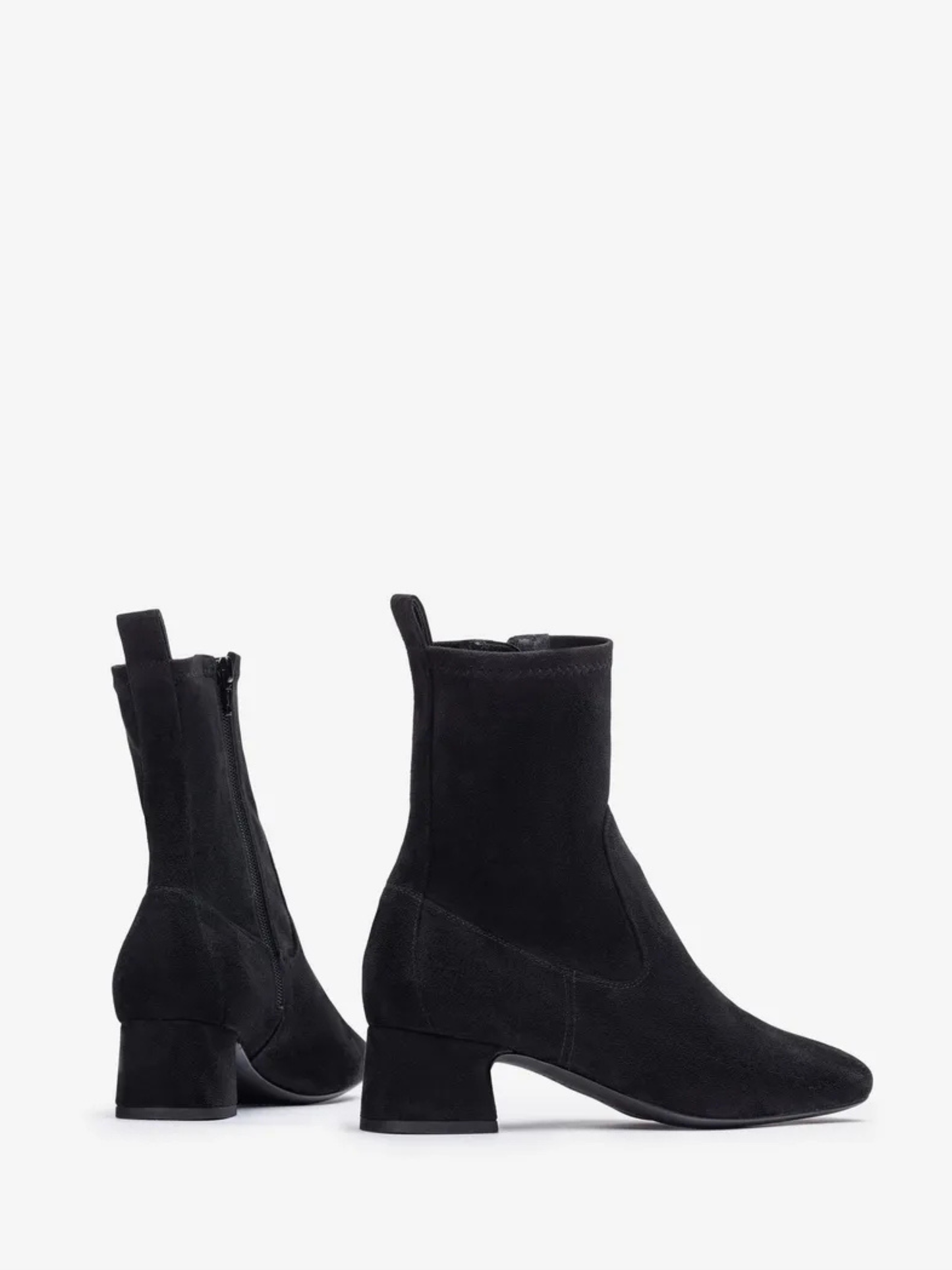 Unisa - Black Suede Low Block Heel Boot