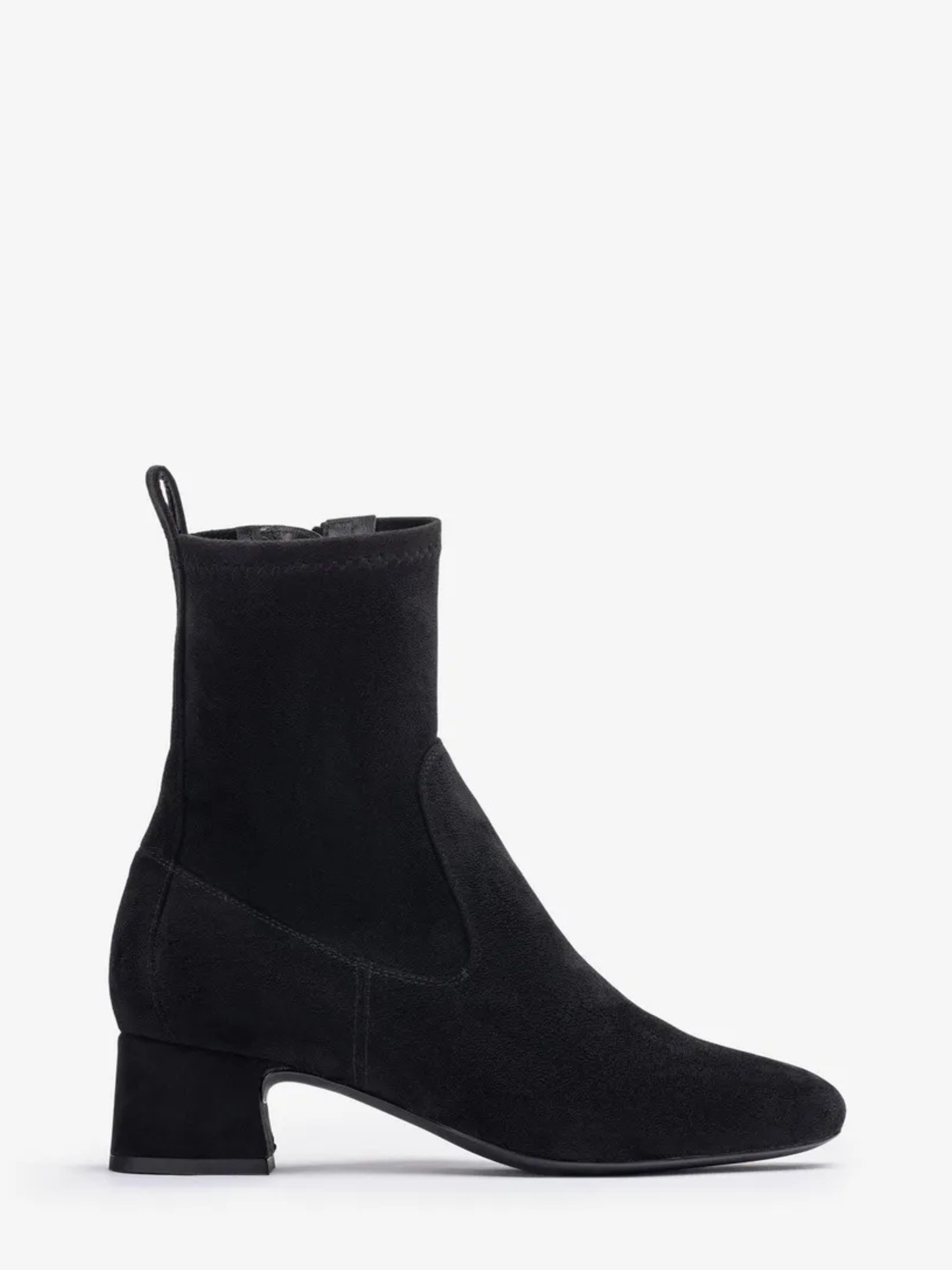 Unisa - Black Suede Low Block Heel Boot