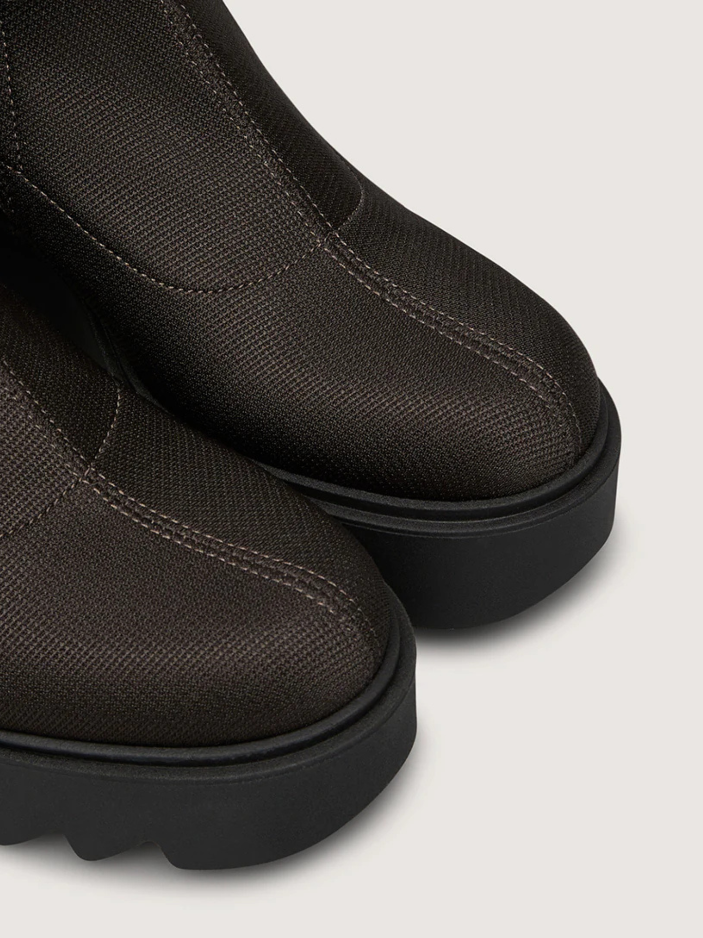 Marco Moreo - Brown Fabric Wedge Boot With Stud Trim