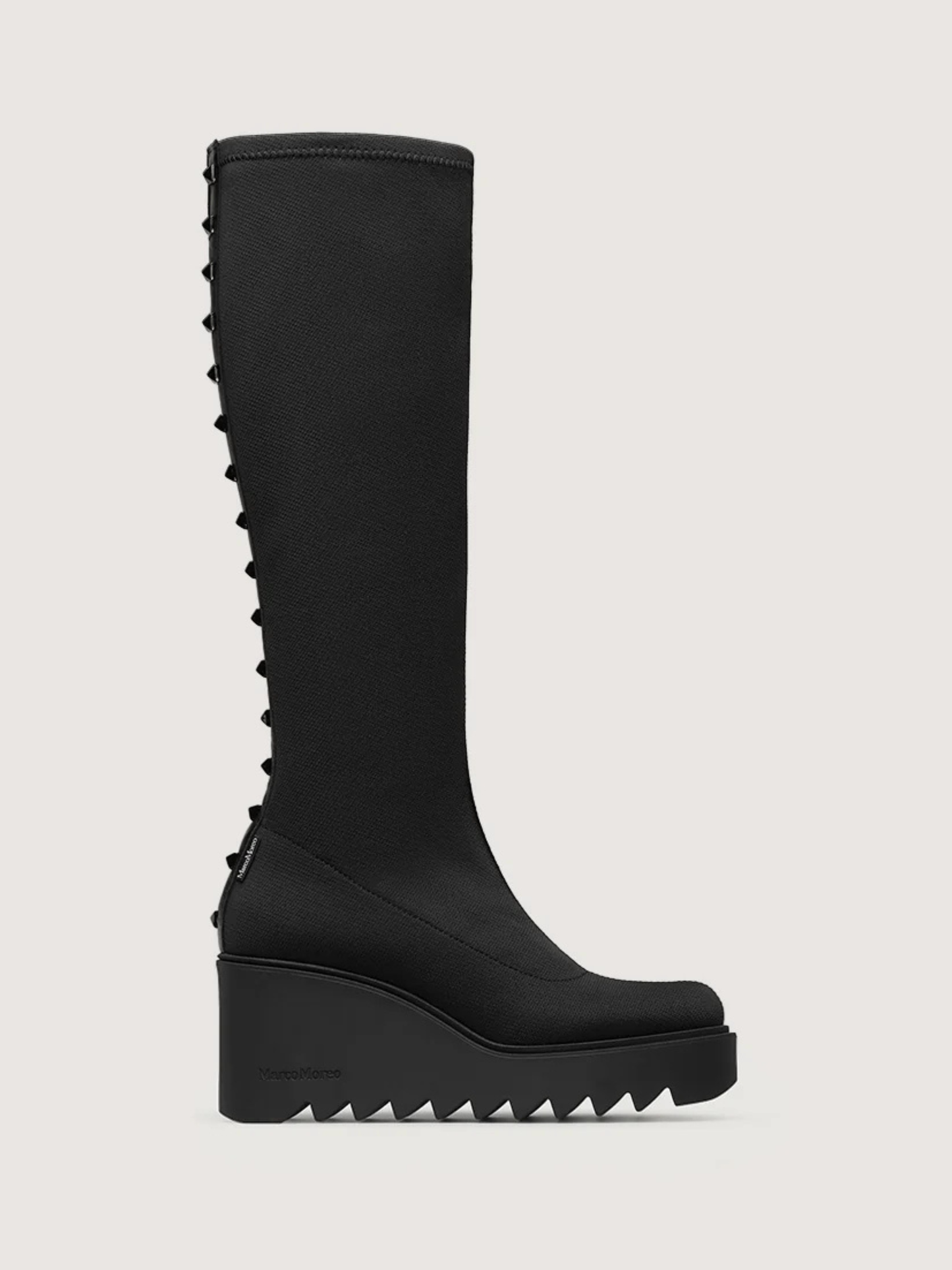 Marco Moreo - Long Black Fabric Platform Boot