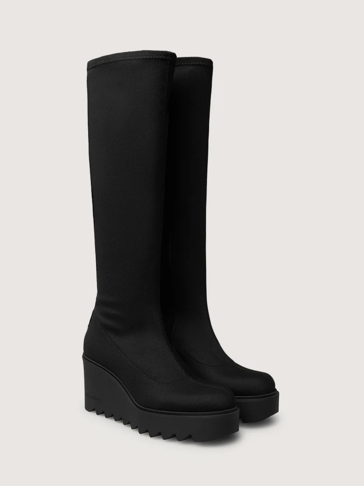 Marco Moreo - Long Black Fabric Platform Boot