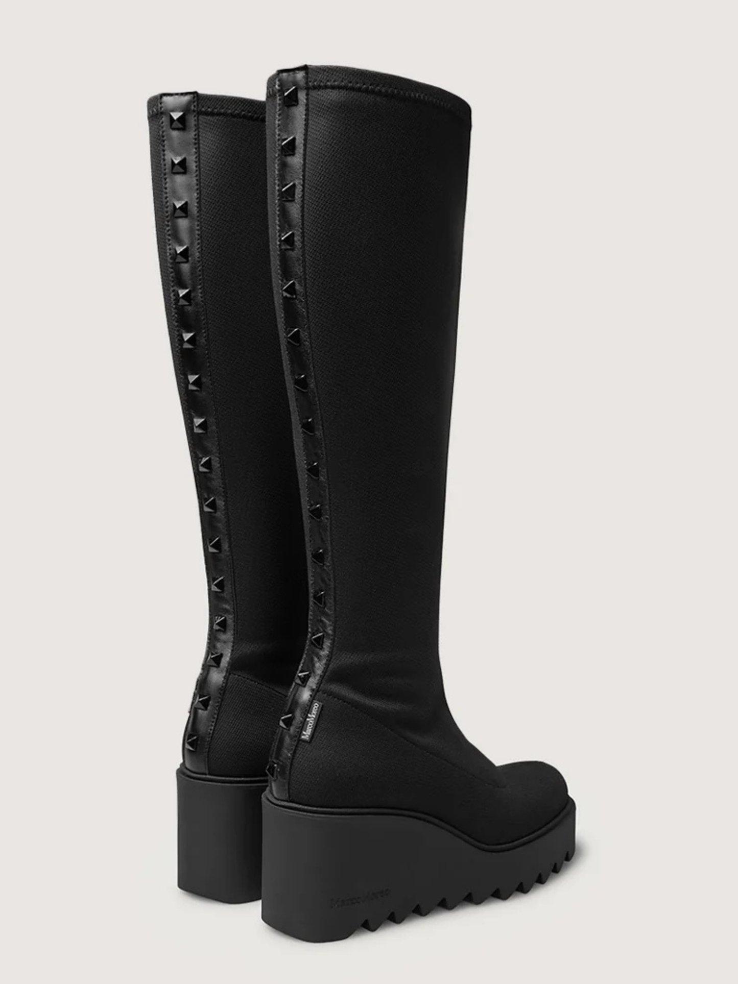 Marco Moreo - Long Black Fabric Platform Boot