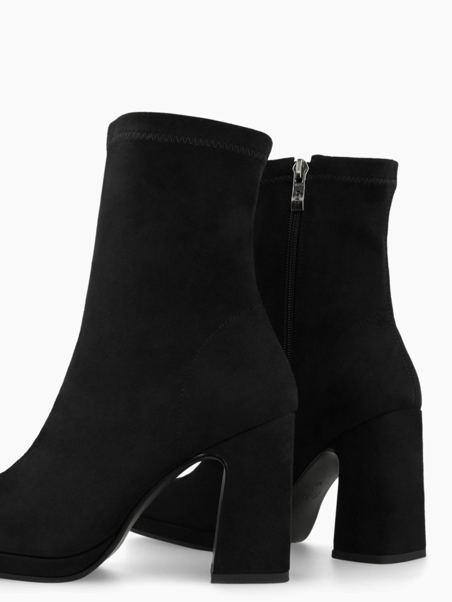 Lodi -Black Suede Block Heel Boot