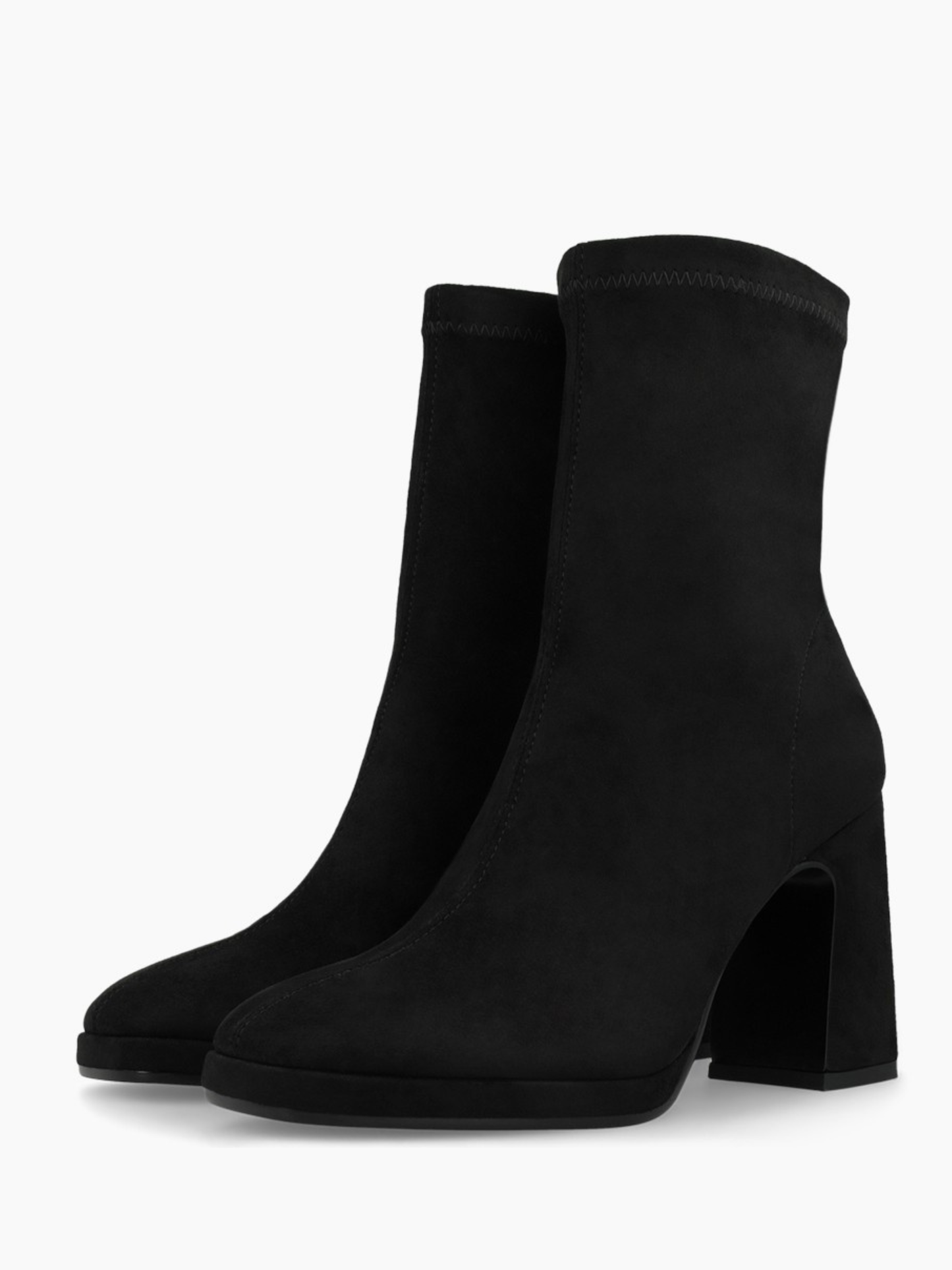 Lodi -Black Suede Block Heel Boot