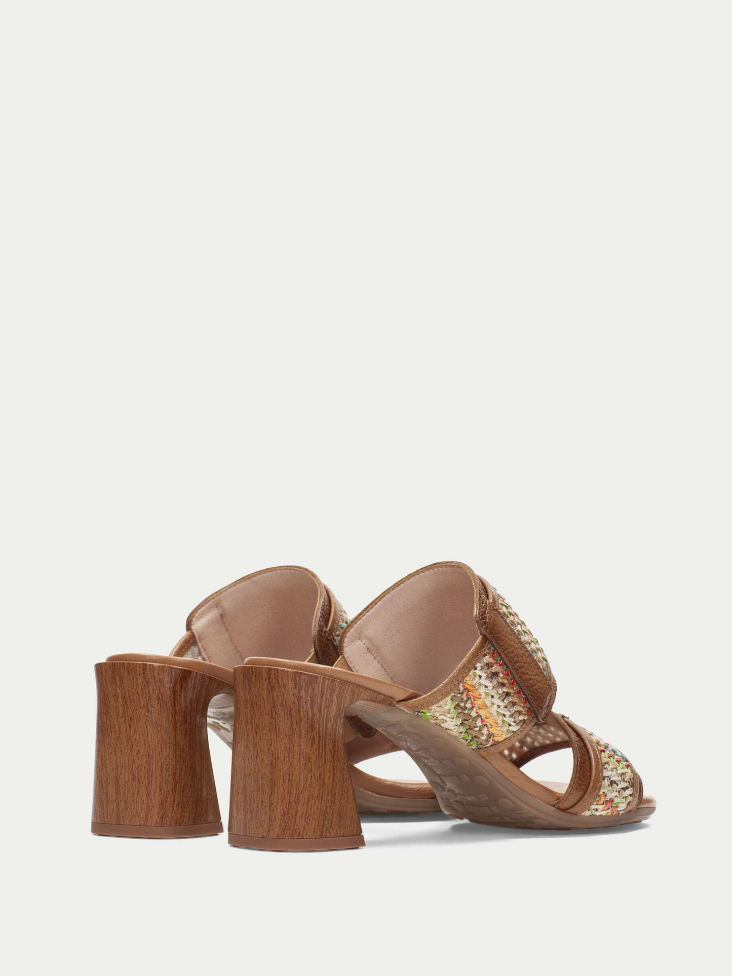 Hispanitas - Double Strap Multi Raffia Block Heel Sandal