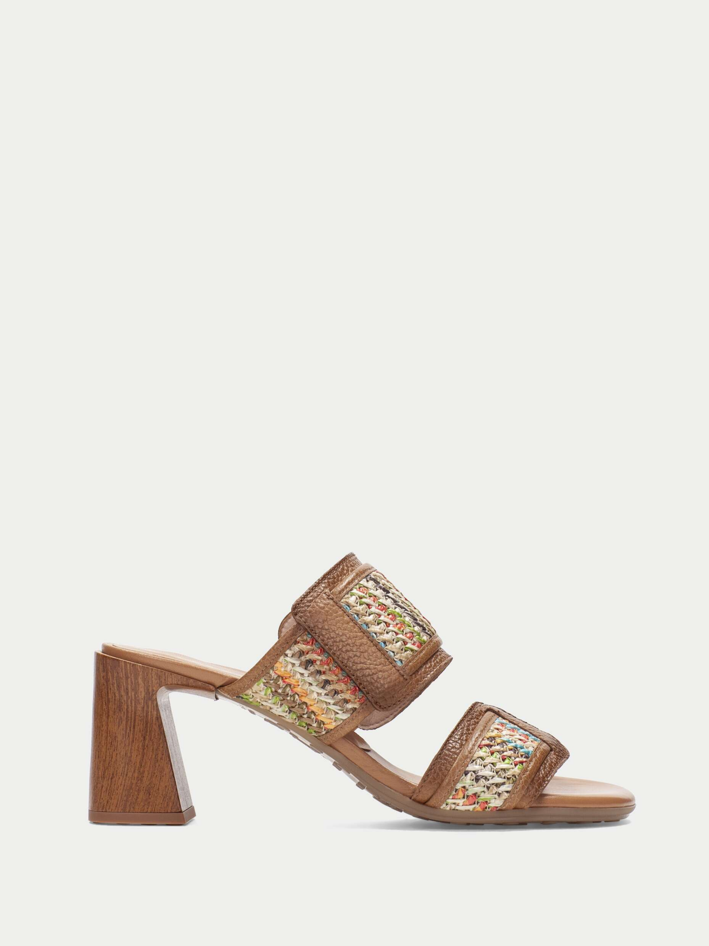 Hispanitas - Double Strap Multi Raffia Block Heel Sandal