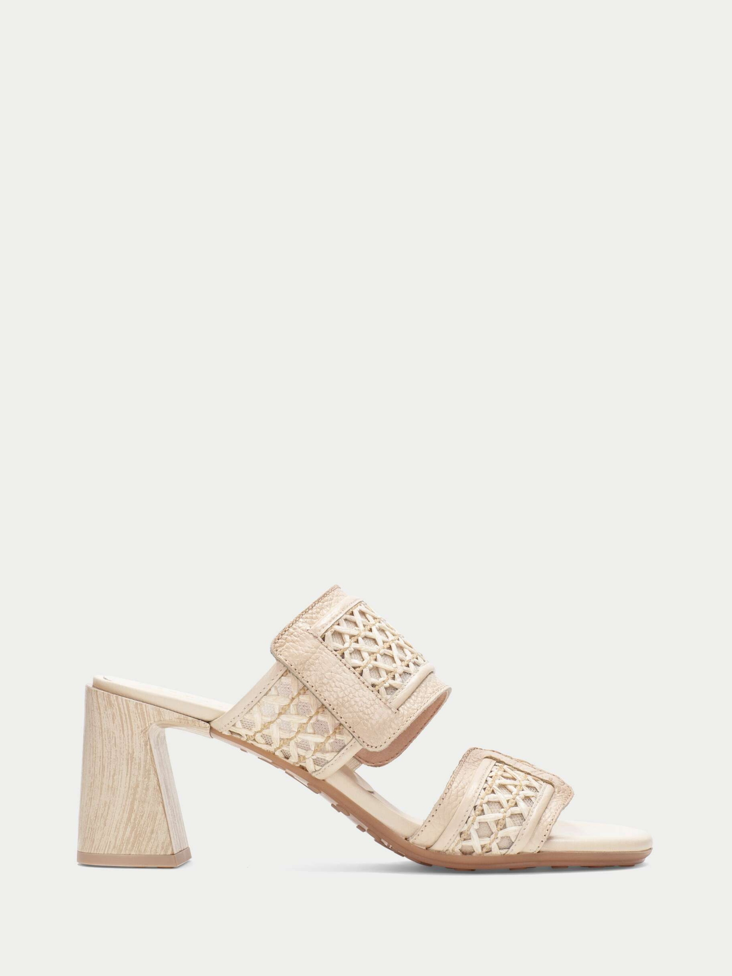 Hispanitas - Double Strap Raffia Hessian Block Heel Sandal