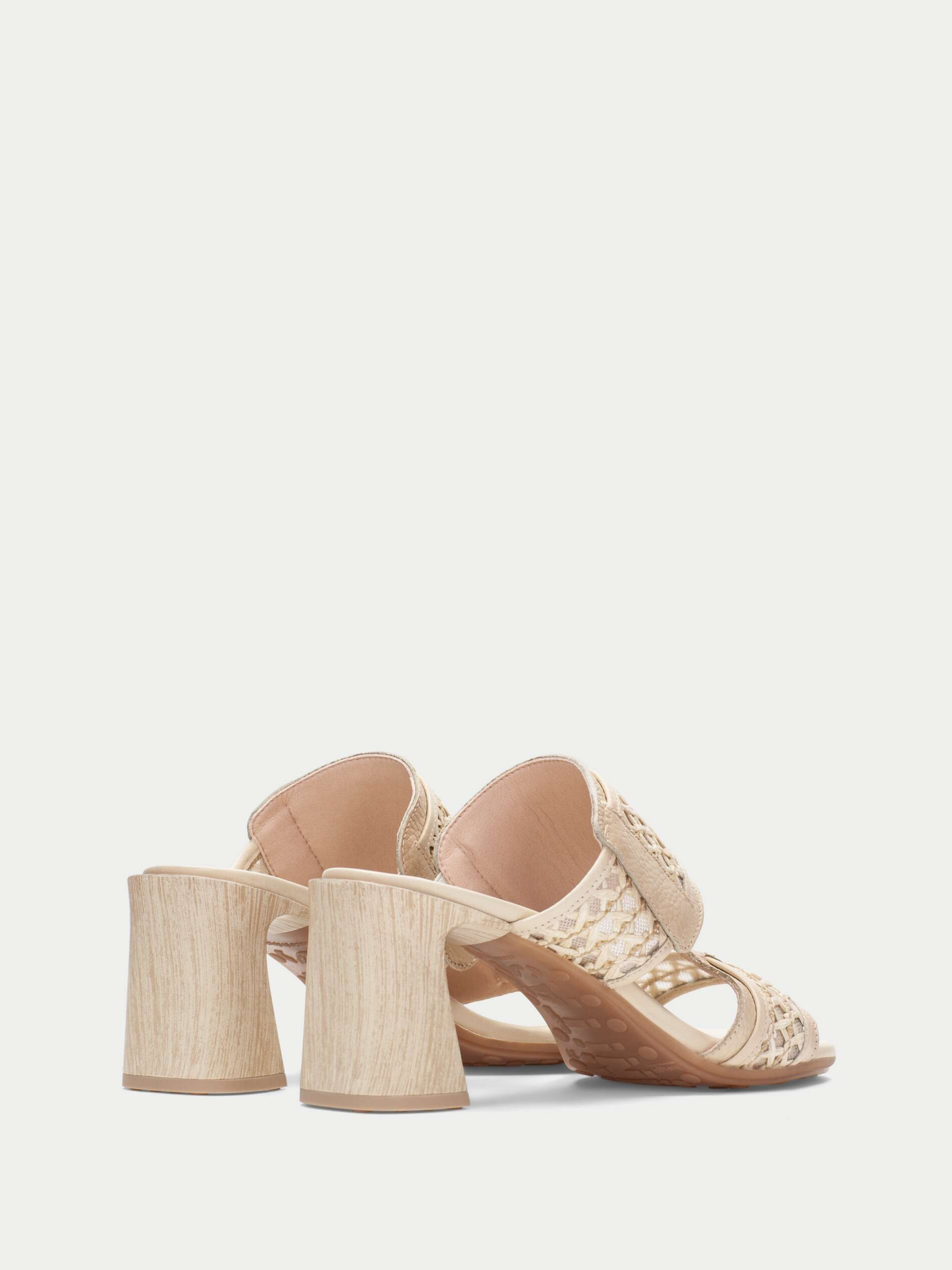 Hispanitas - Double Strap Raffia Hessian Block Heel Sandal