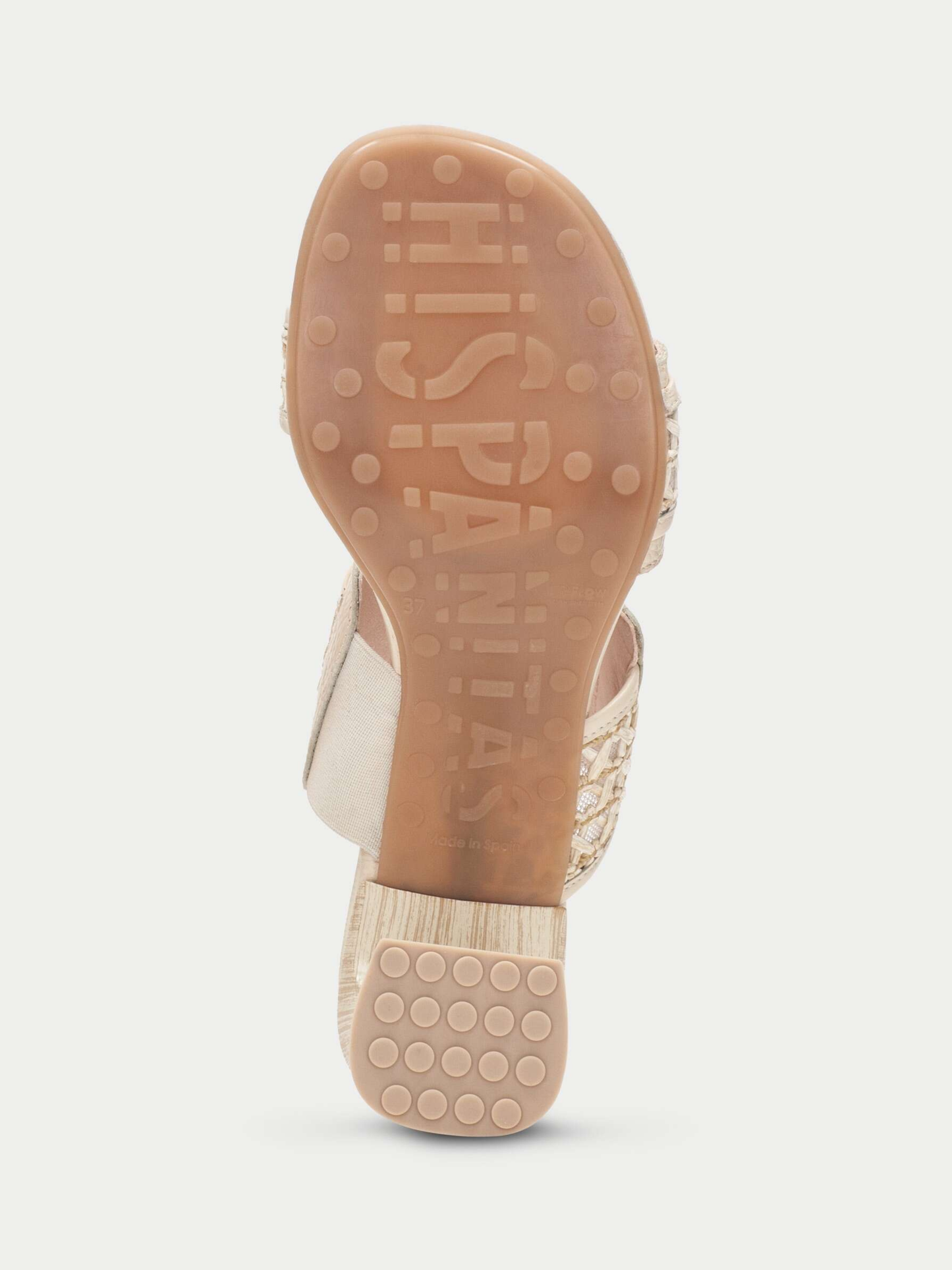 Hispanitas - Double Strap Raffia Hessian Block Heel Sandal