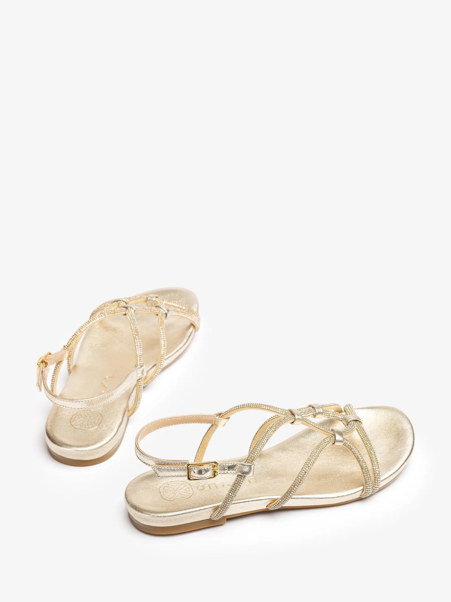 Unisa- Flat Gold Embellished Sandal