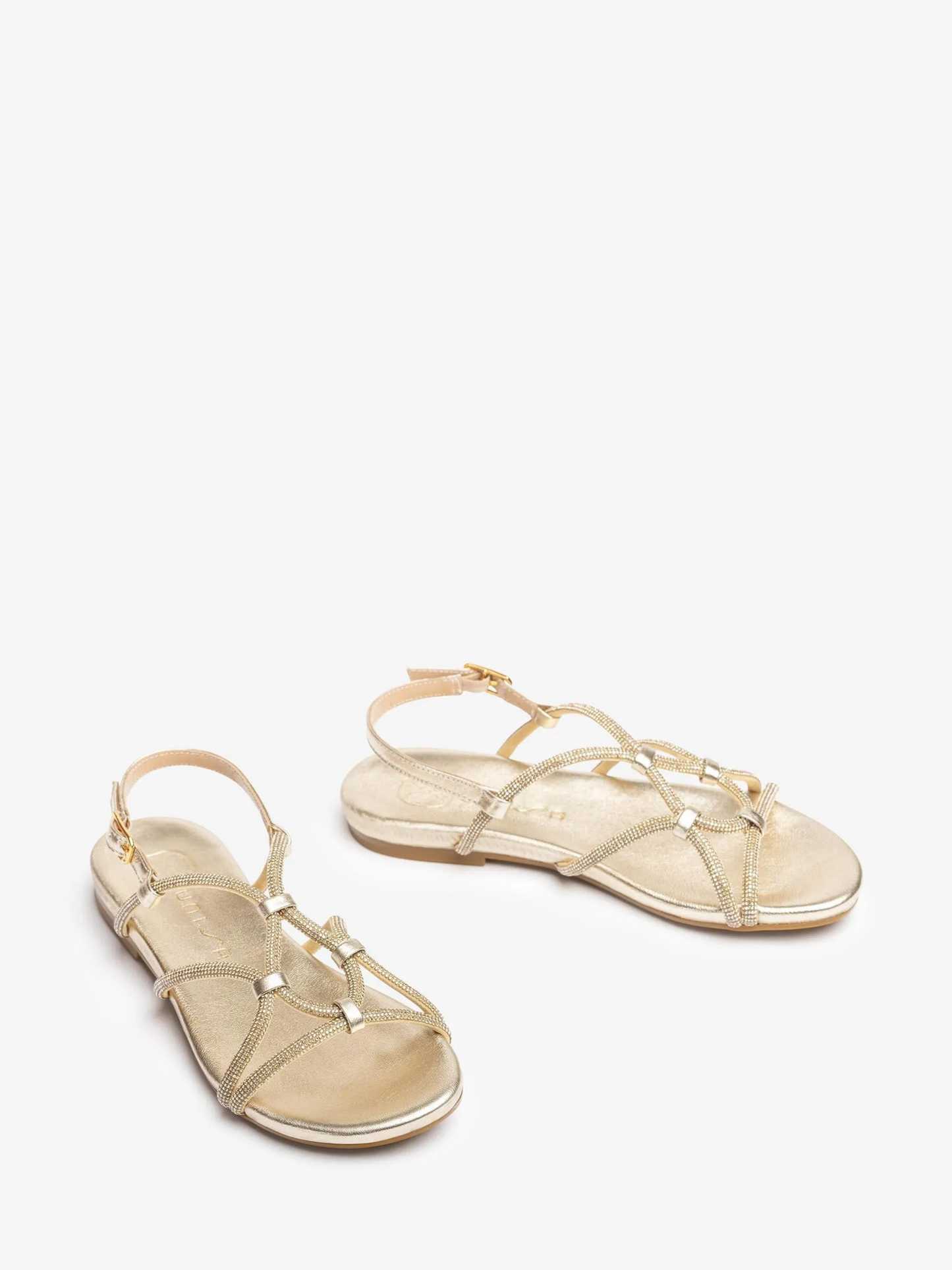 Unisa- Flat Gold Embellished Sandal