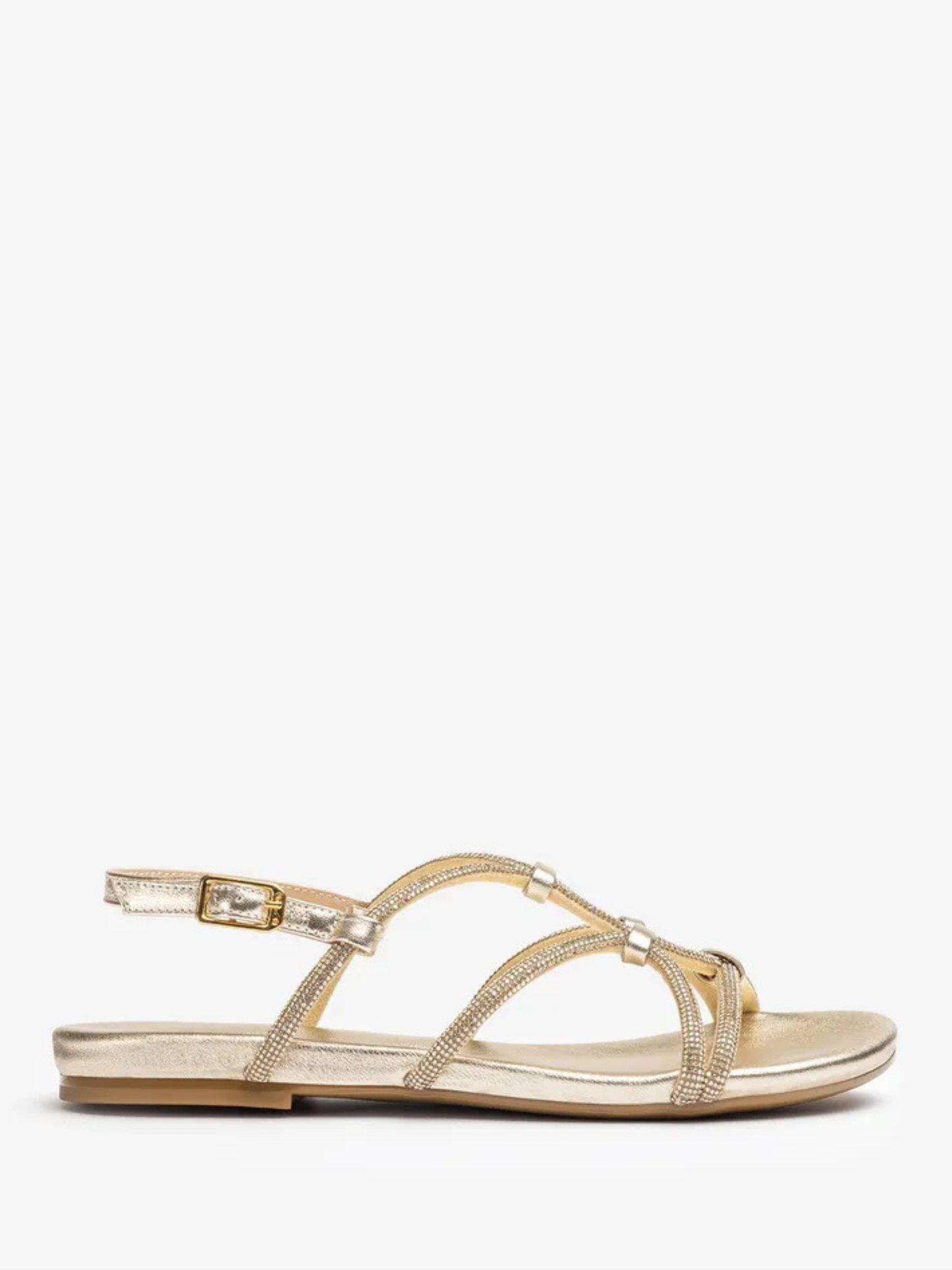 Unisa- Flat Gold Embellished Sandal