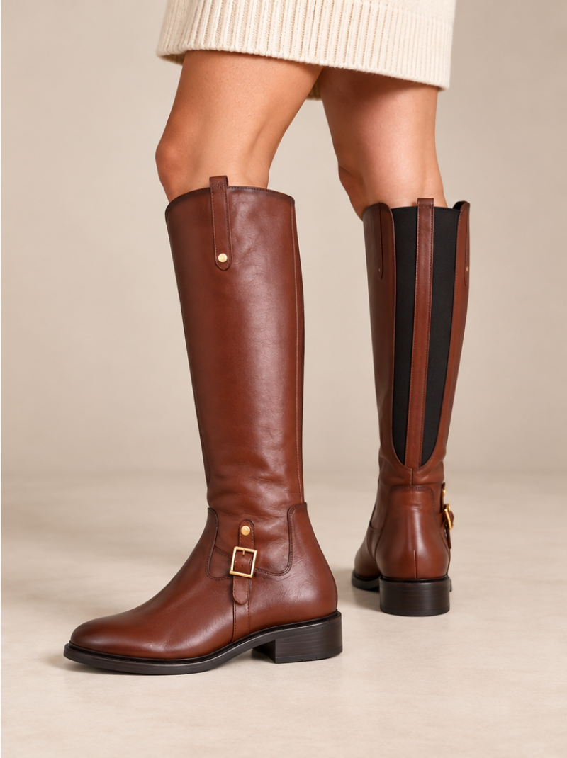 Yokono - Long Brown Chelsea Style Riding Boot