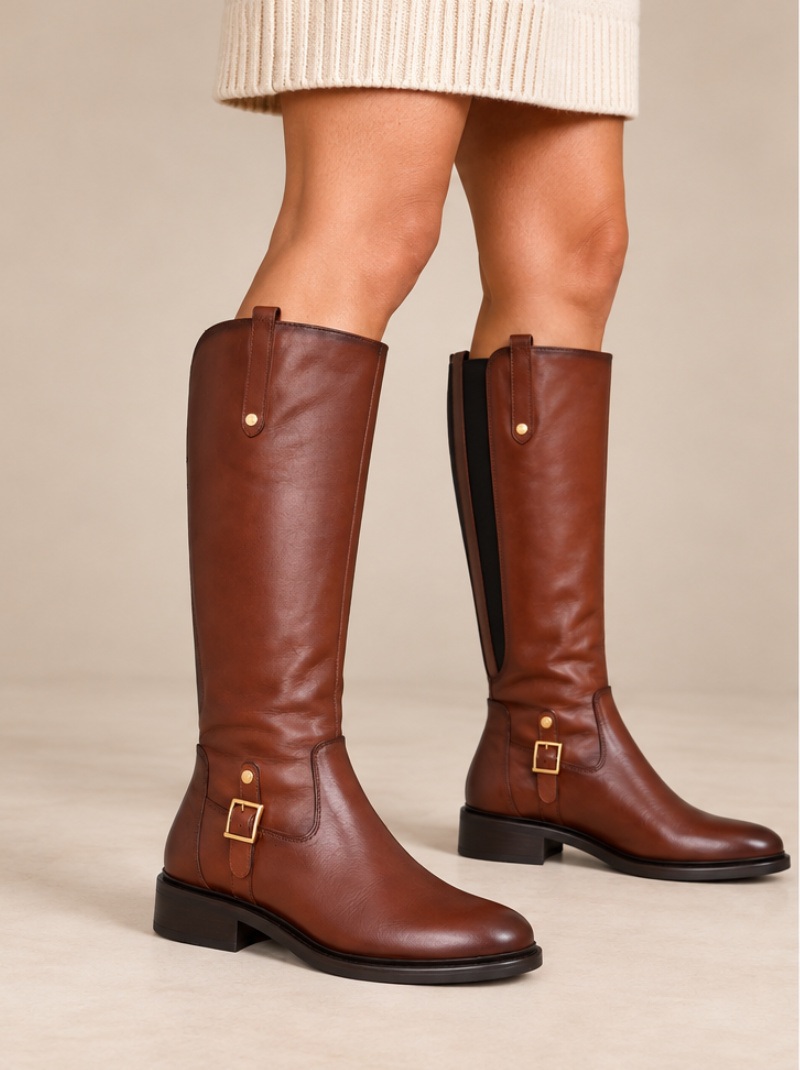 Yokono - Long Brown Chelsea Style Riding Boot