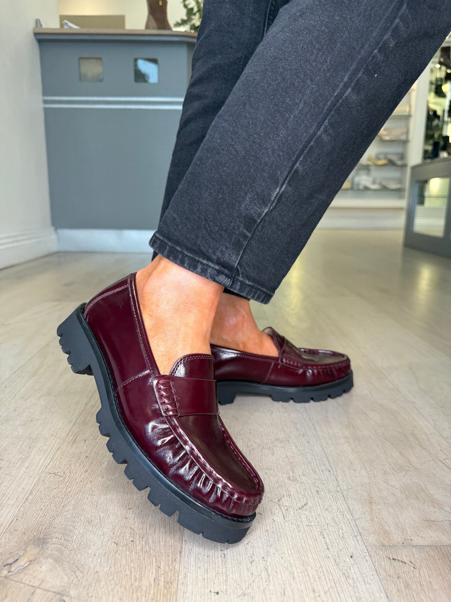 Unisa - Rich Wine Leather Slip On Loafer