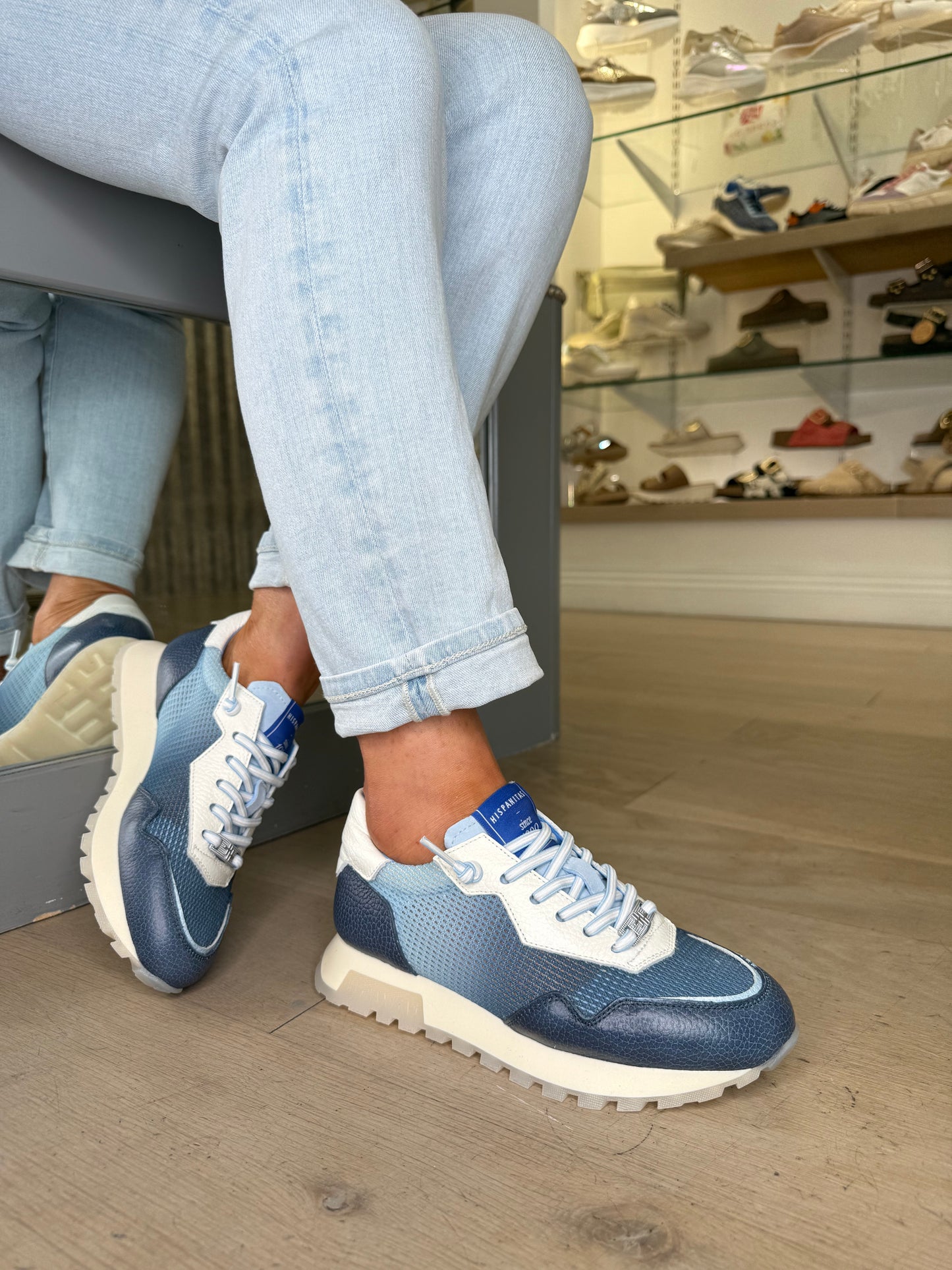 Hispanitas - Multi Blue Mix Pull On Trainer