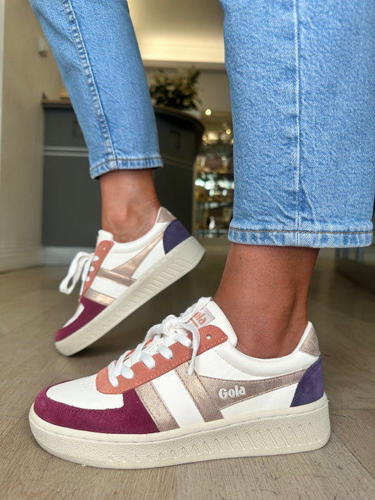 Gola - Grandslam Quadrant White/Multi Trainer