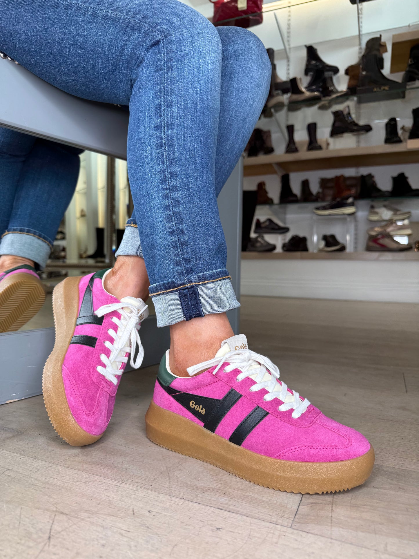 Gola - Athena Fuchsia Pink Mix Gum Sole Trainer