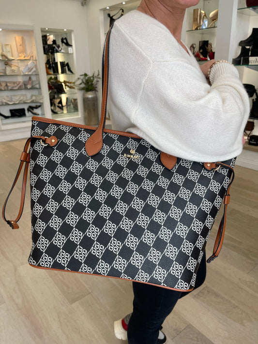 Binnari - Loja Black & Grey Mix Large Tote Bag