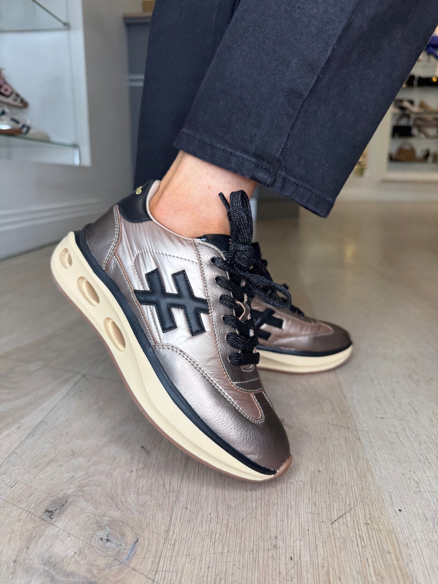 Another Trend - Metallic Bronze Sporty Sole Trainer