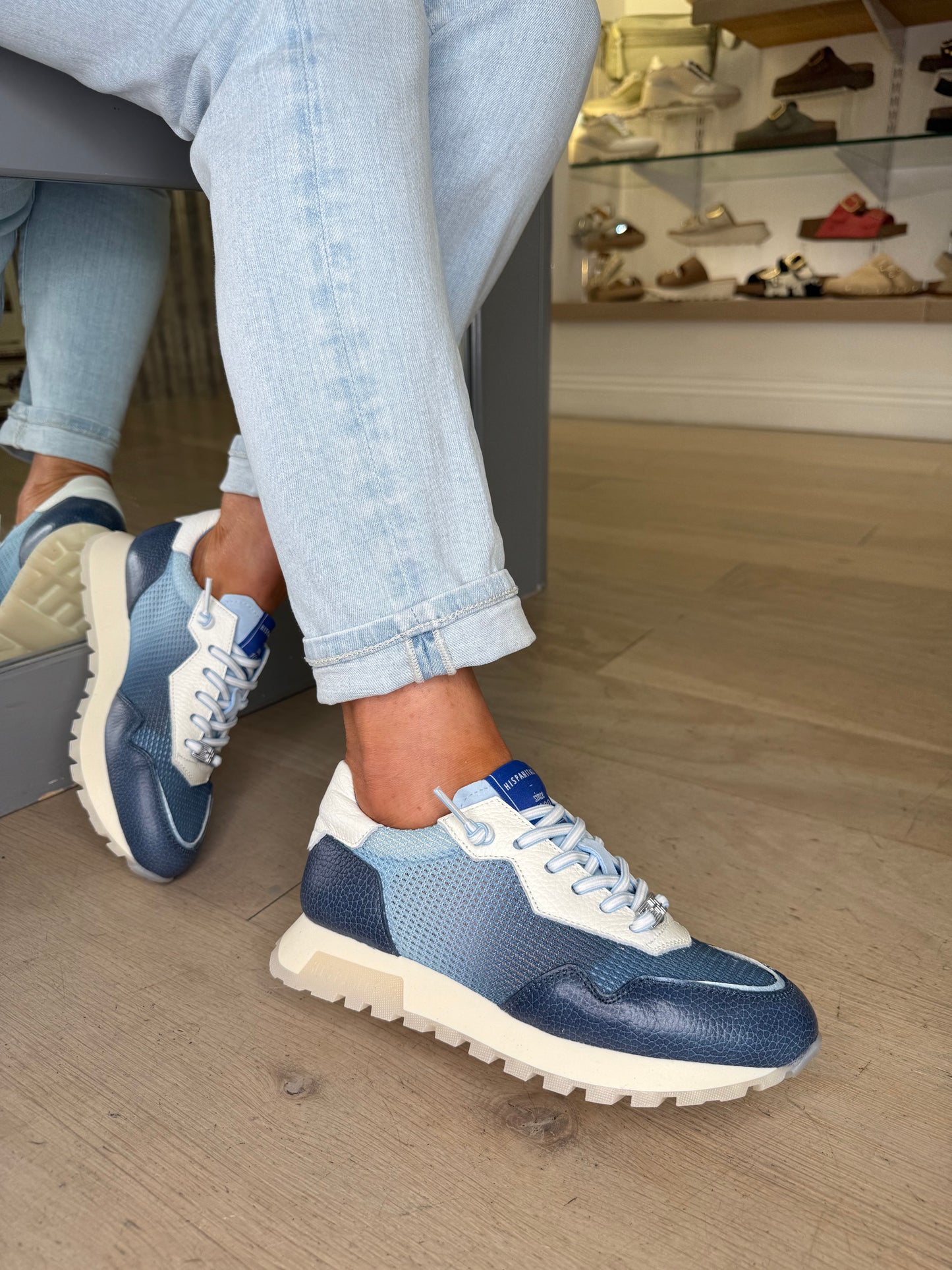 Hispanitas - Multi Blue Mix Pull On Trainer