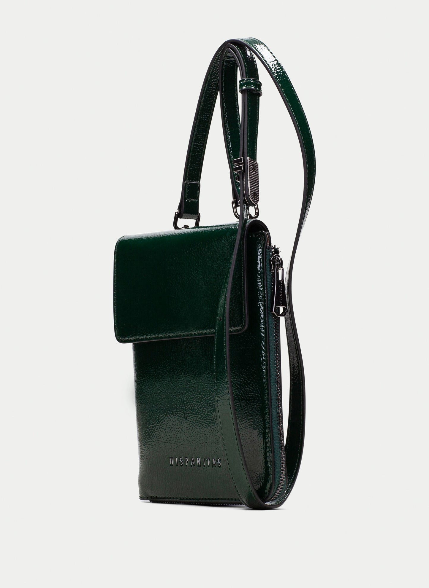 Hispanitas -Forest Green Mini Leather Crossbody Wallet