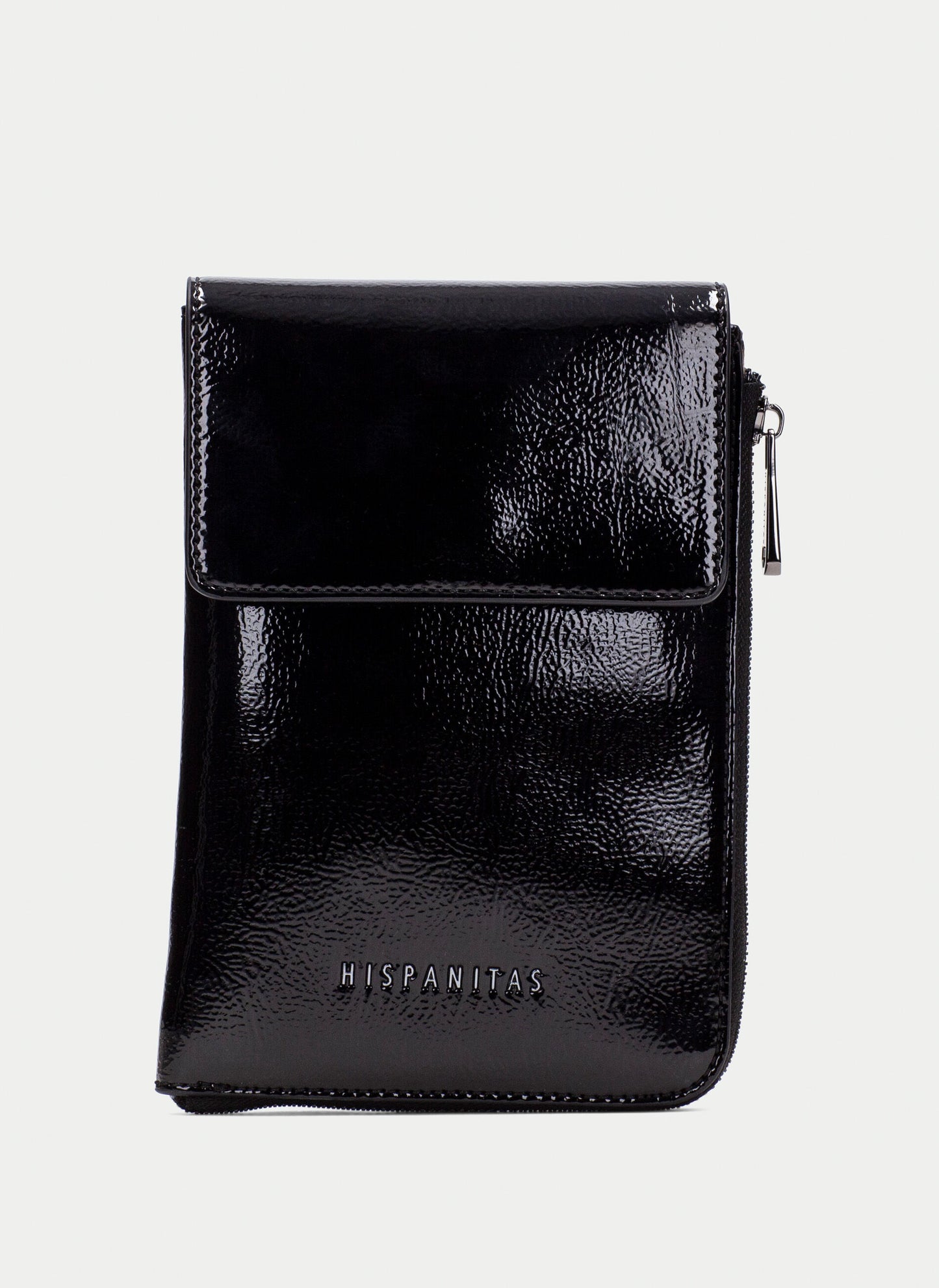 Hispanitas -Black Mini Leather Crossbody Wallet