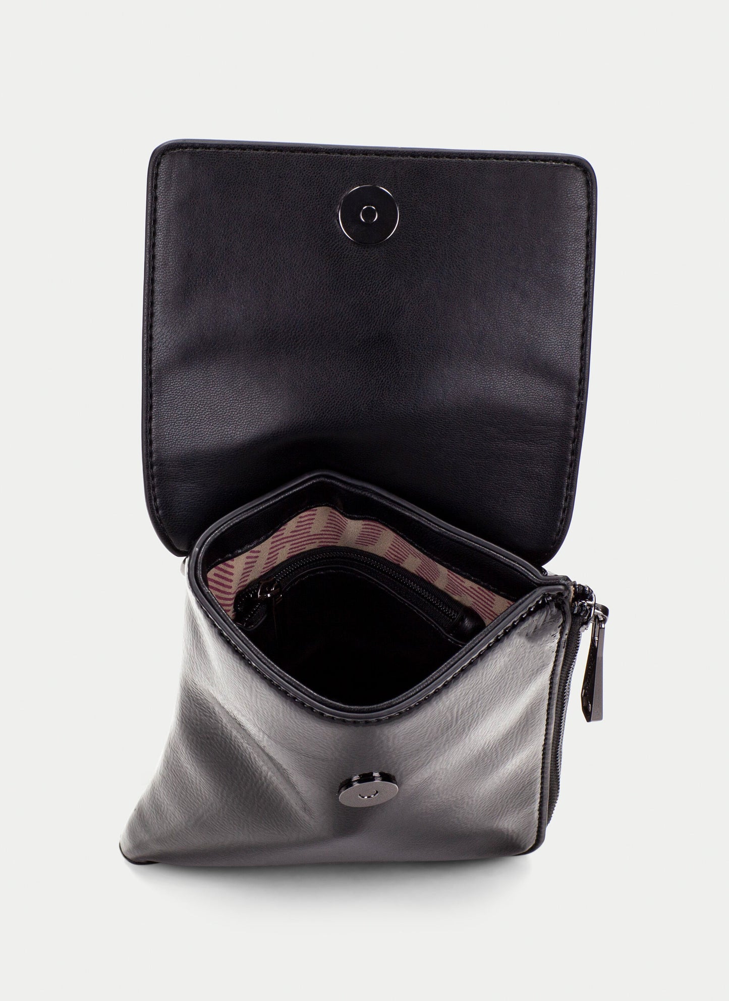 Hispanitas -Black Mini Leather Crossbody Wallet