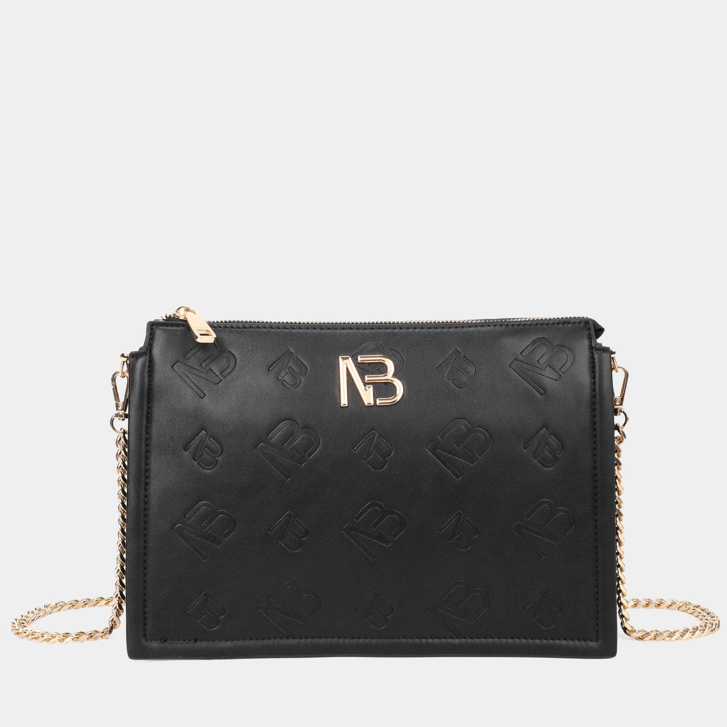 Binnari - Carmona Logo Clutch/Crossover Black Bag