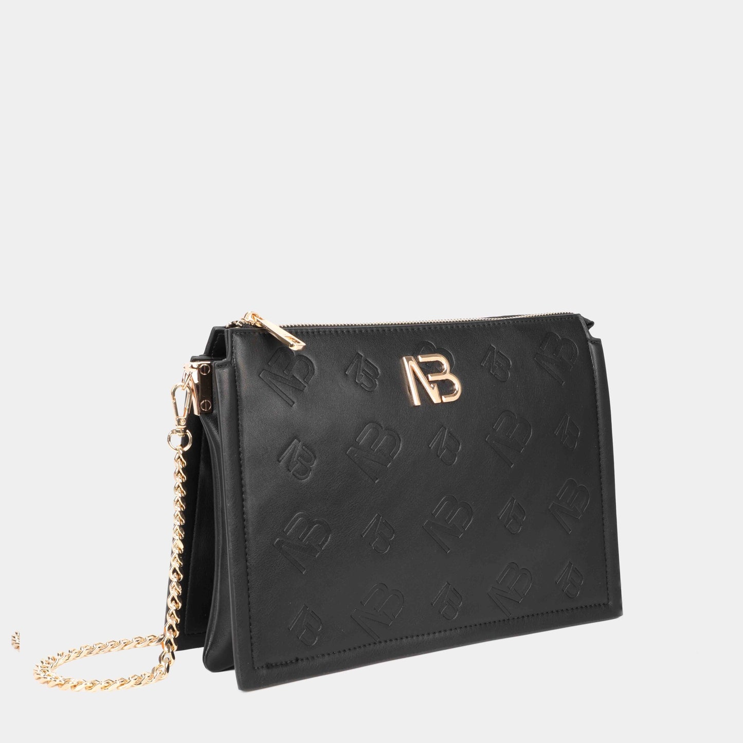 Binnari - Carmona Logo Clutch/Crossover Black Bag