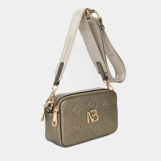 Binnari - Carmona Metallic Logo Square Crossover Bag