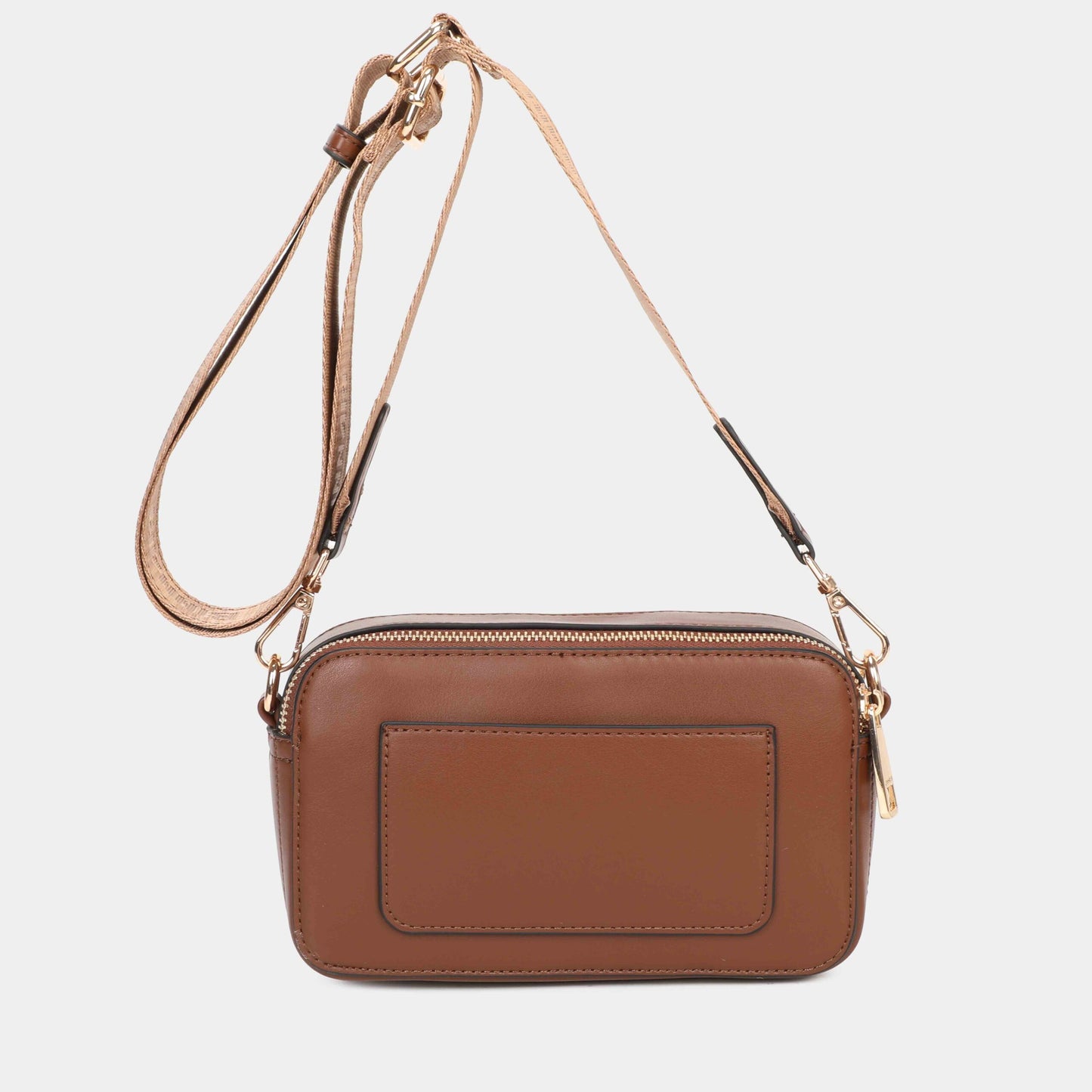 Binnari - Carmona Tan Logo Square Crossover Bag