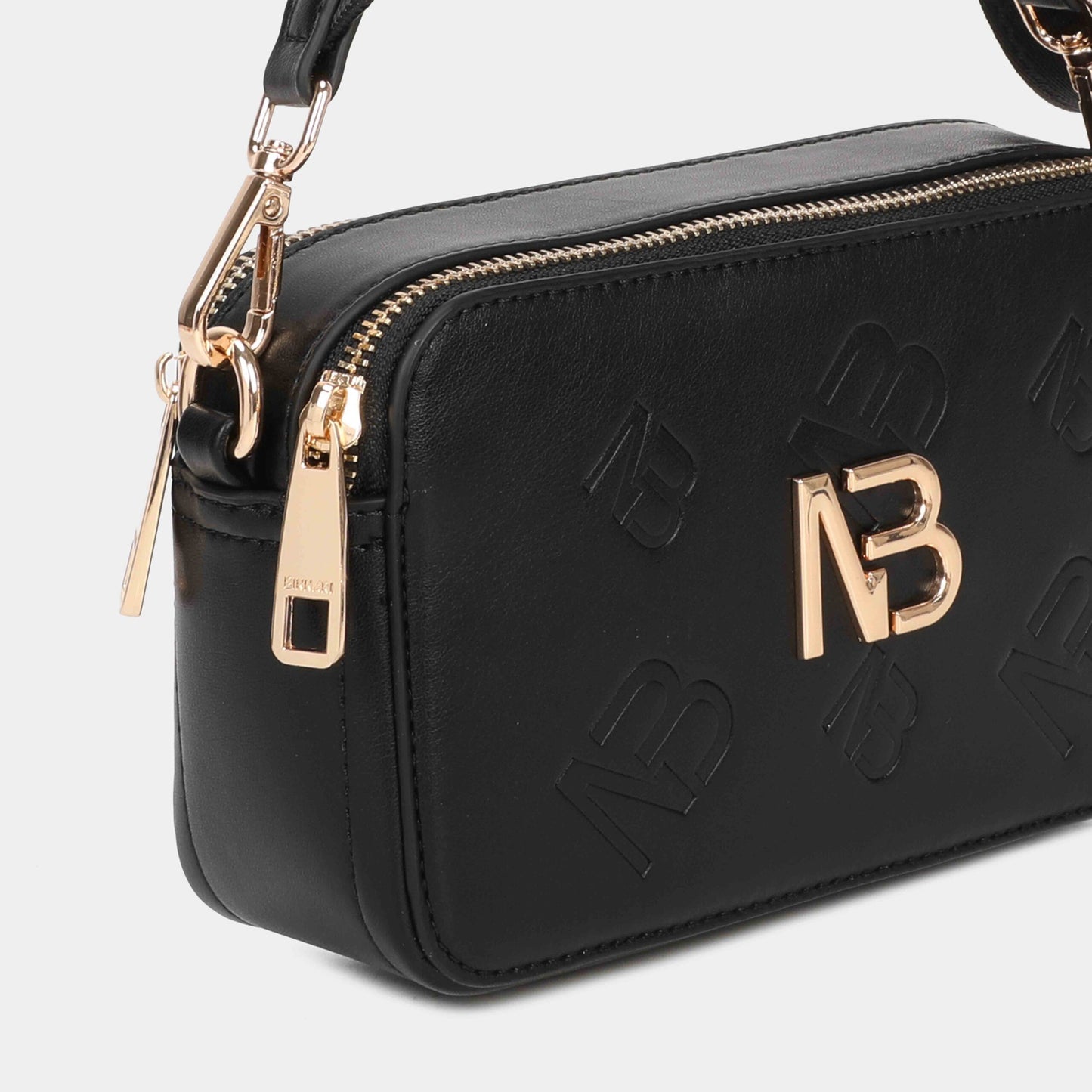 Binnari - Carmona Black Logo Square Crossover Bag