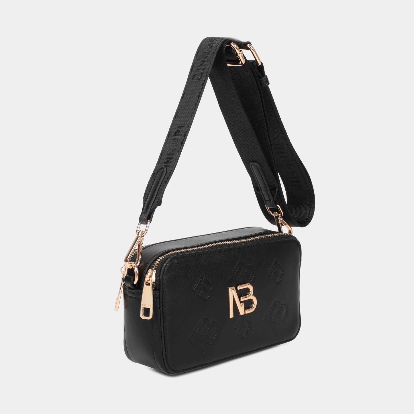 Binnari - Carmona Black Logo Square Crossover Bag