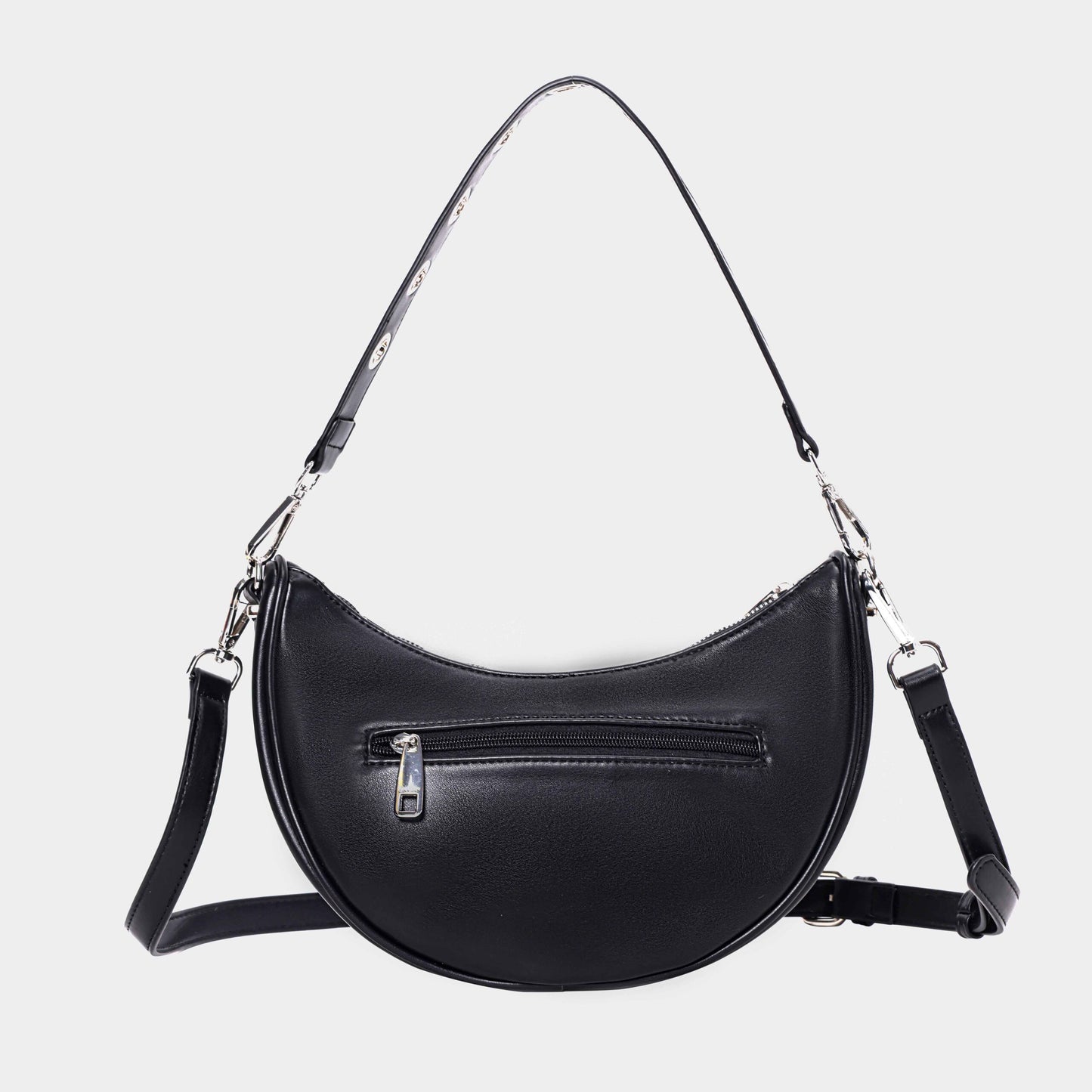 Binnari - Huelva Black Half Moon Shoulder Bag