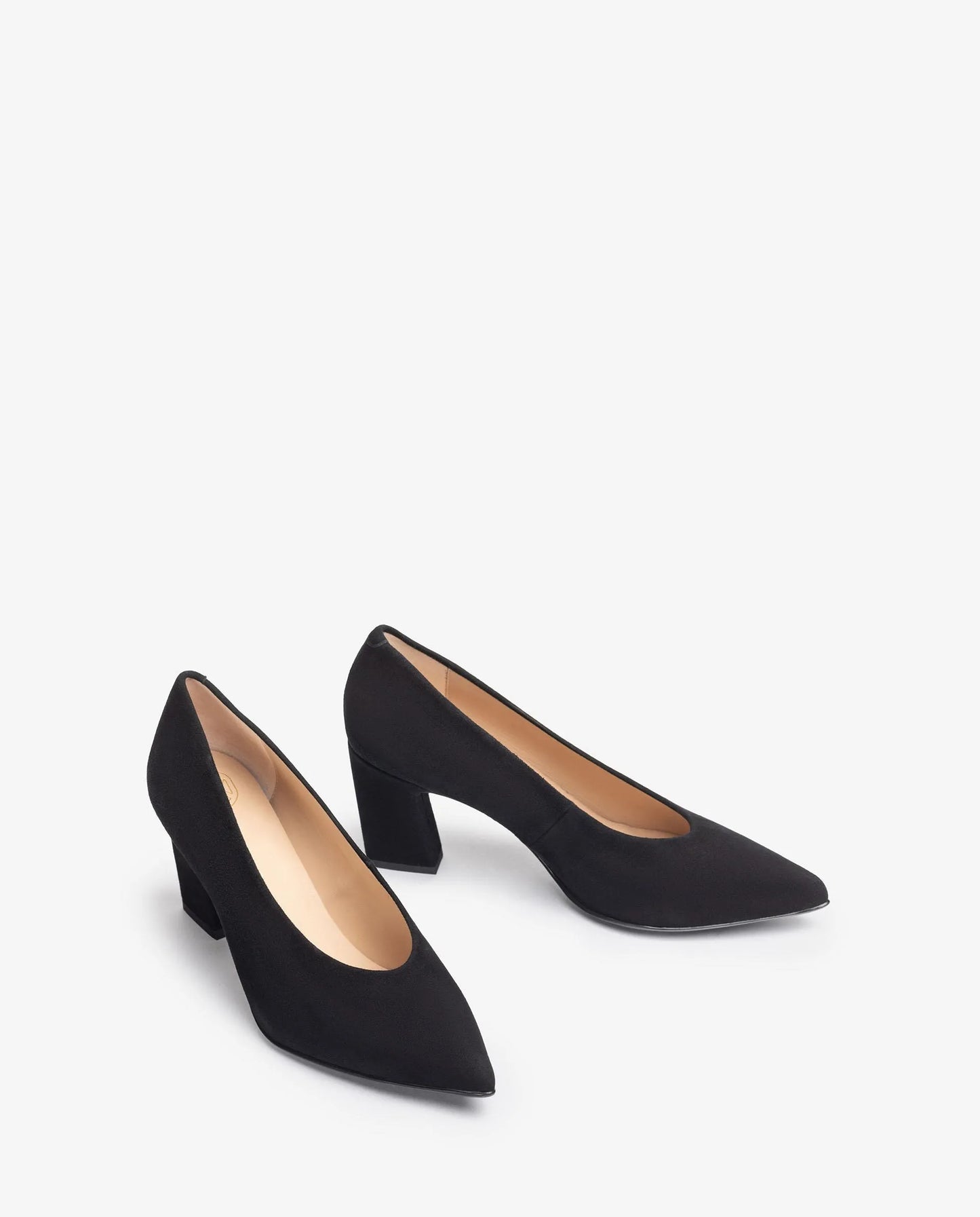 Unisa - Black Suede Block Heel Shoe