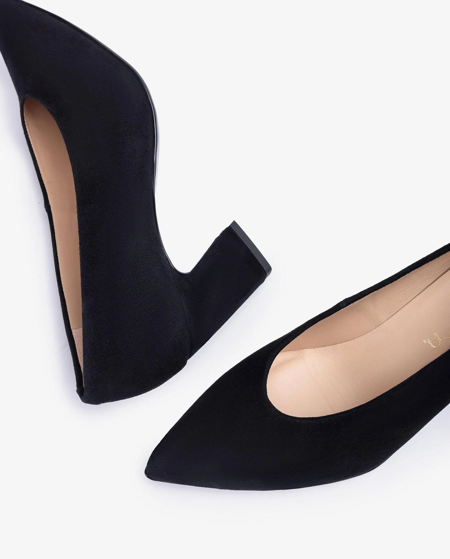 Unisa - Black Suede Block Heel Shoe