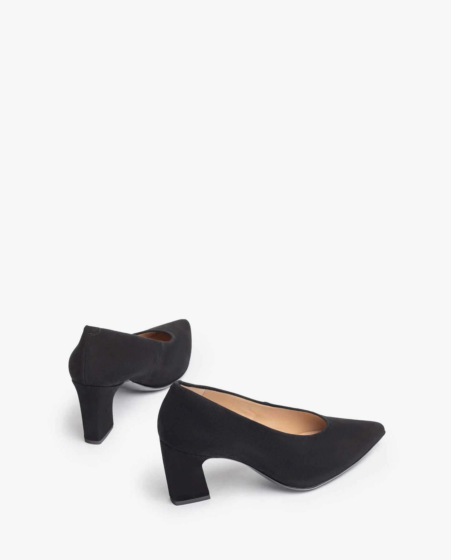 Unisa - Black Suede Block Heel Shoe