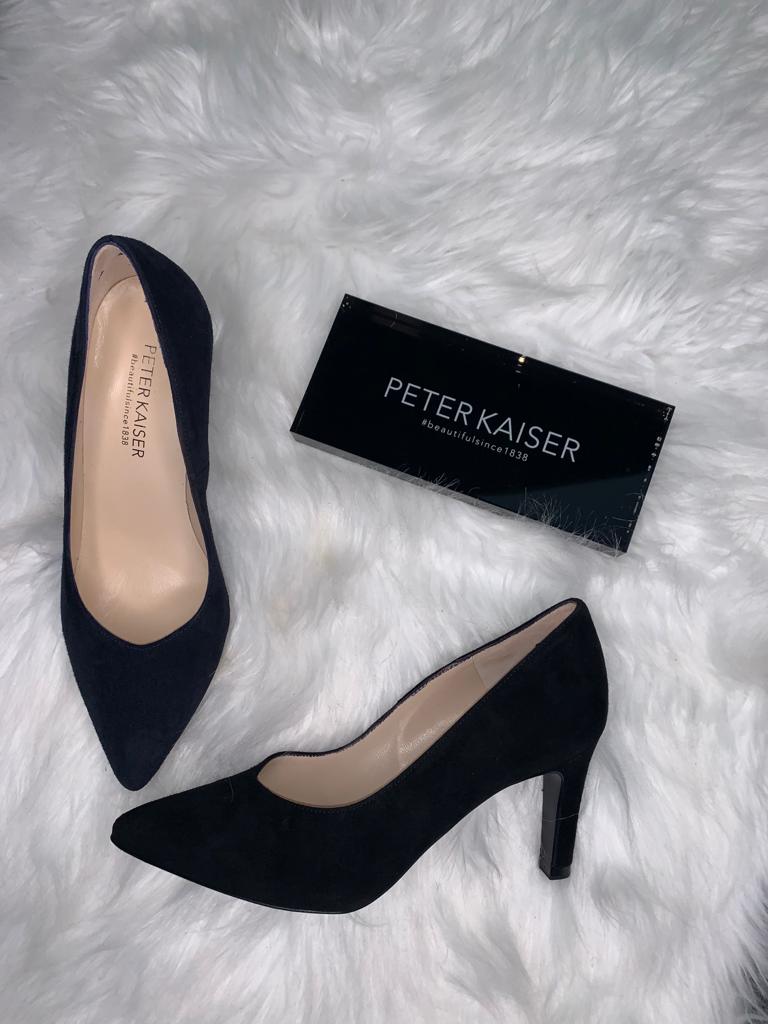 Peter Kaiser -Maike Classic Court Shoes in Notte Suede